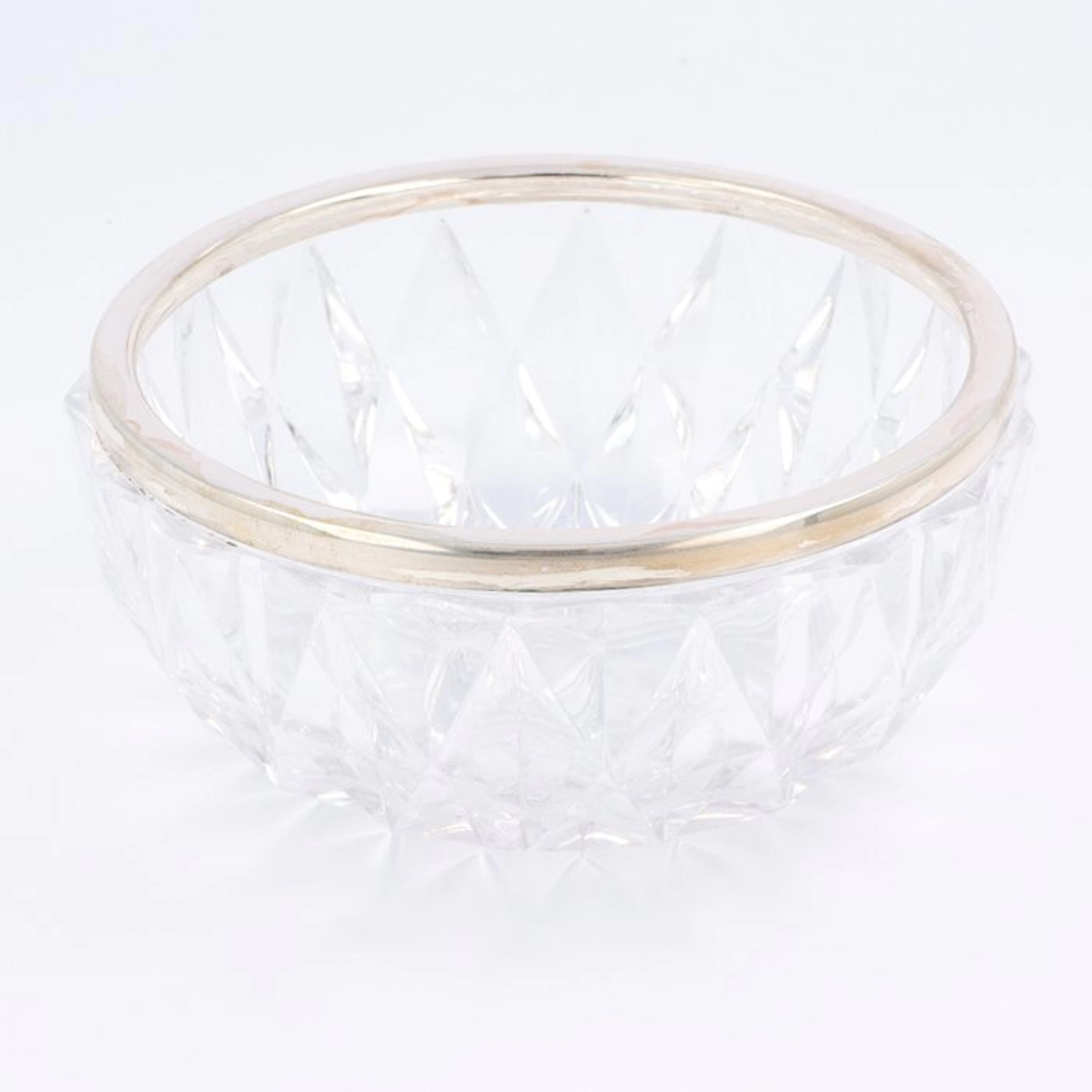 NO RESERVE - Gebrüder Kühn - Bonbon basket - Crystal, .925 silver