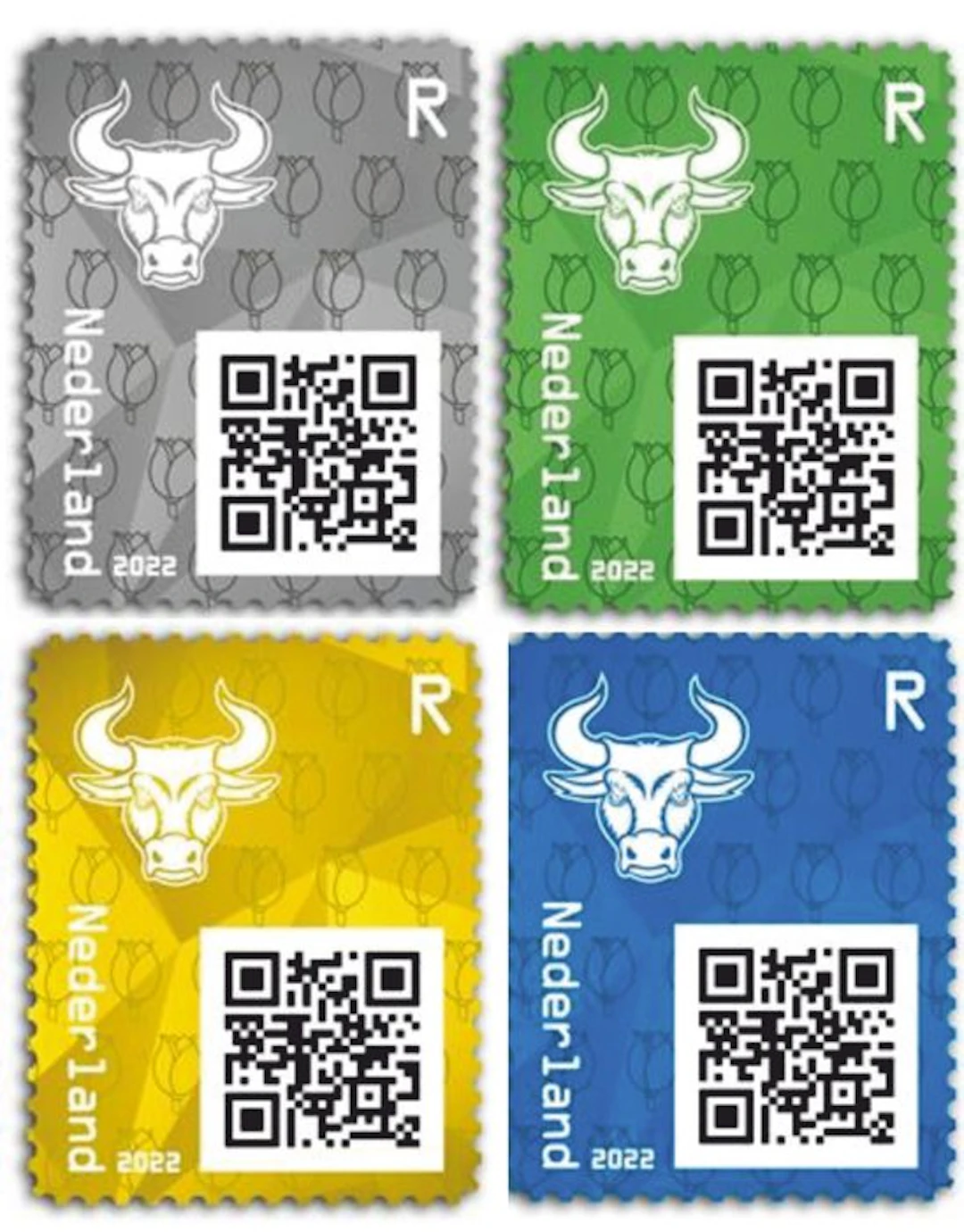 Netherlands 2022 - 4 crypto seals — yellow