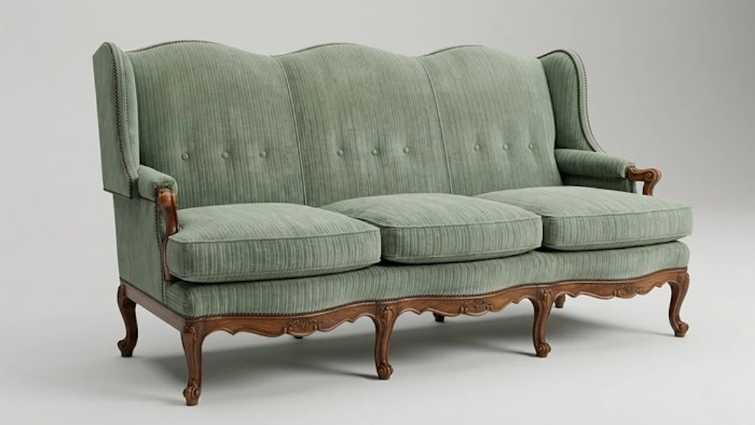 Sofa - Velvet, Wood
