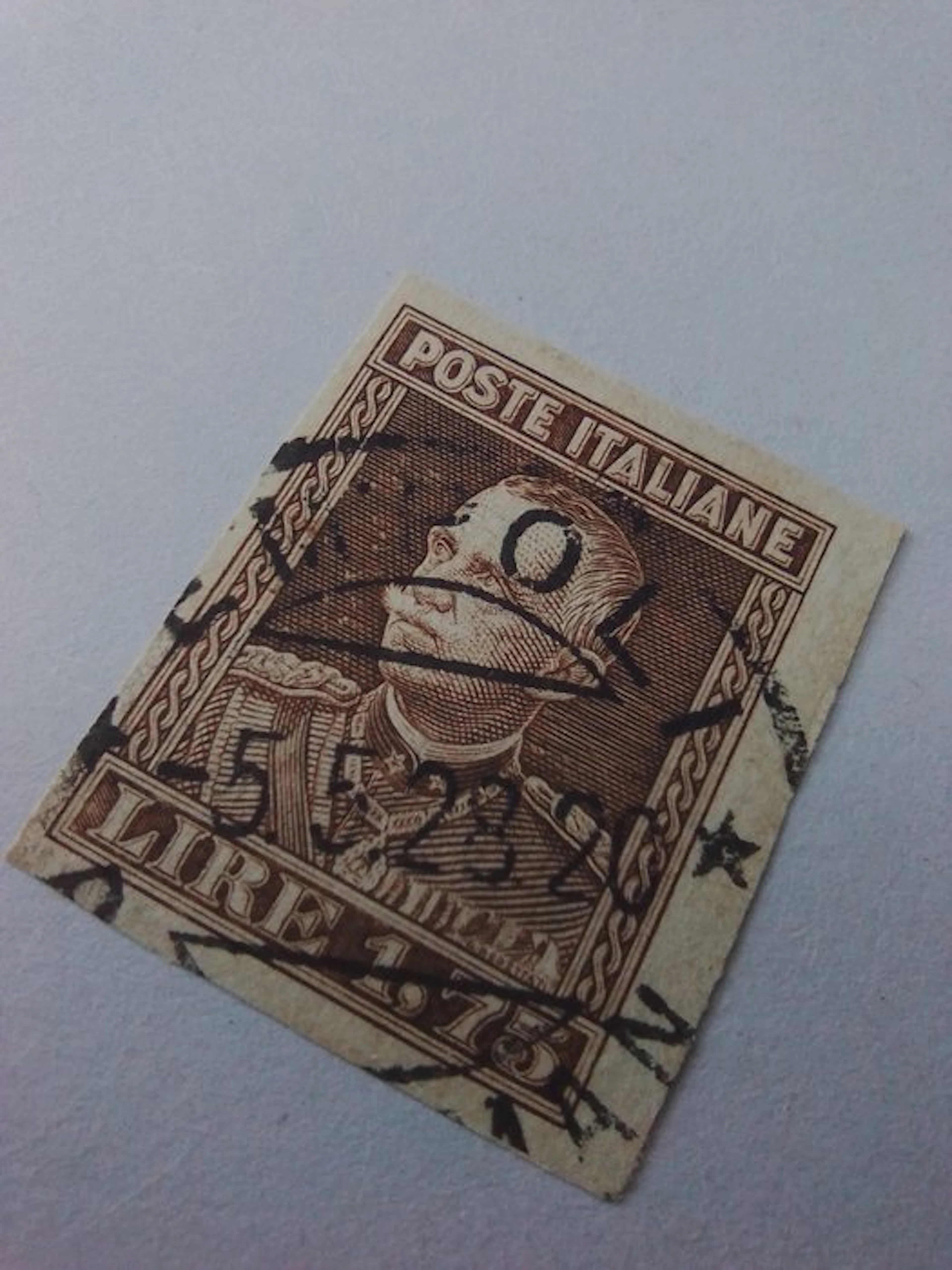 Italy 1927 - Lira 1.75 non-perforated - Sassone N. 214c