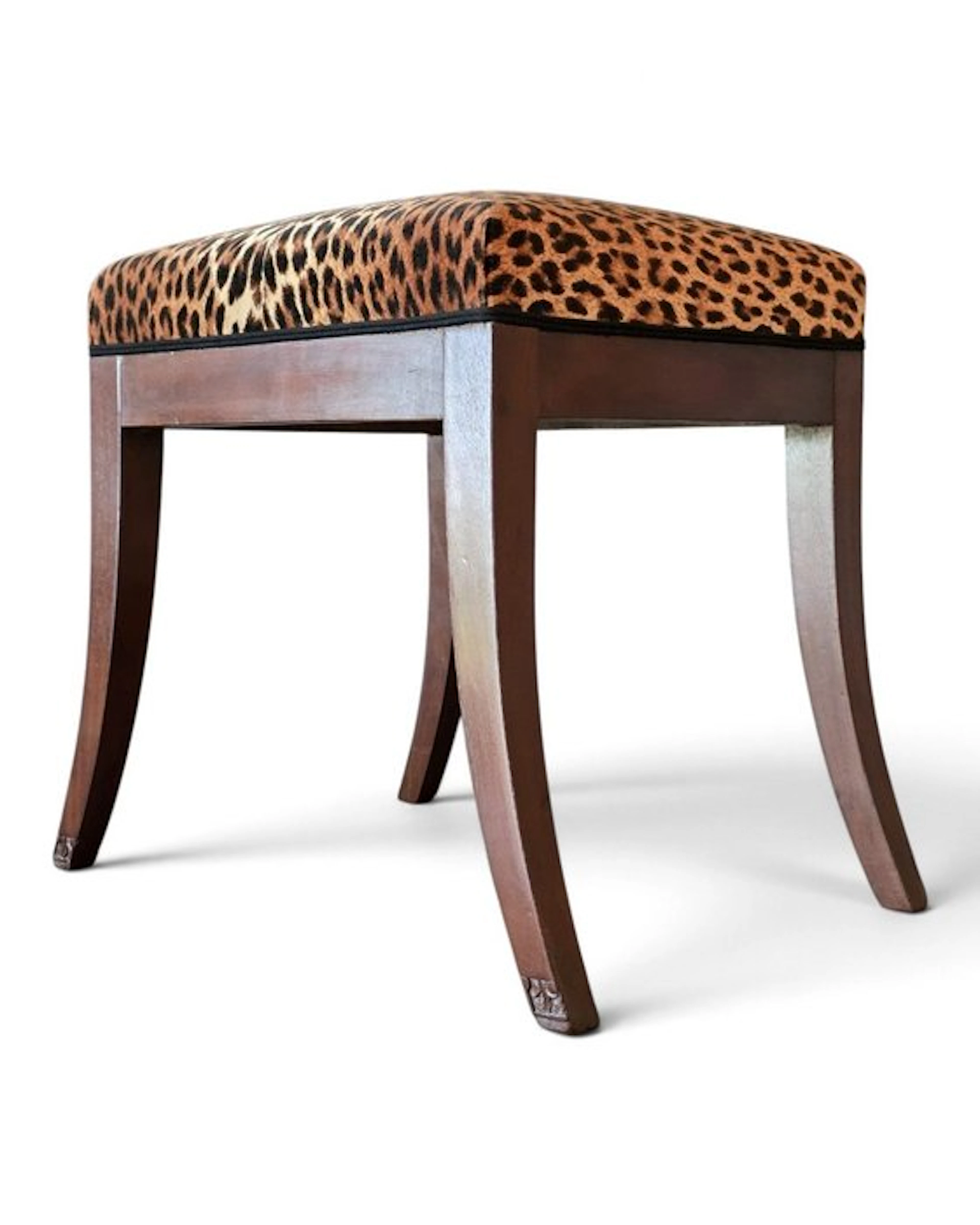 Jacob Frères Rue Meslée - Stool - Mahogany, mahogany veneer - Consulate Era