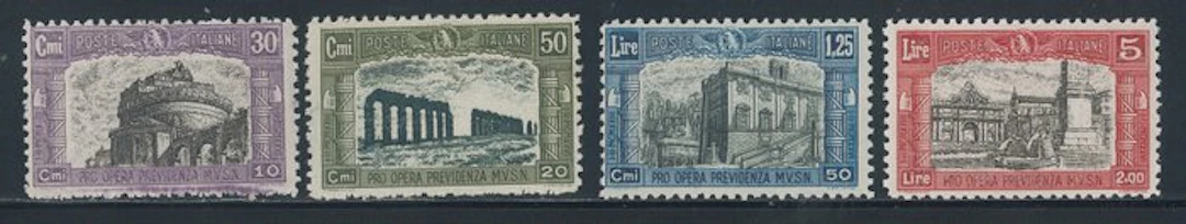 Italy Kingdom - Milizia II, complete series no. 220/223.
