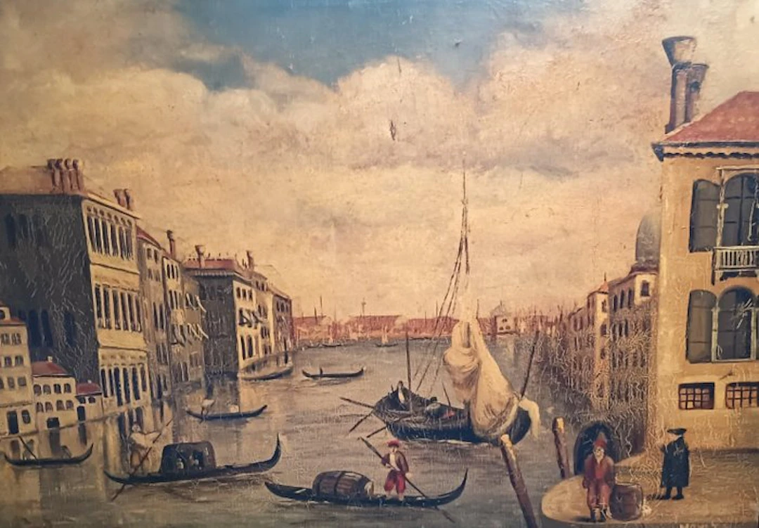 Sebastiano Novelli Scuola italiana - Venezianische Ufer- und Hafenszene