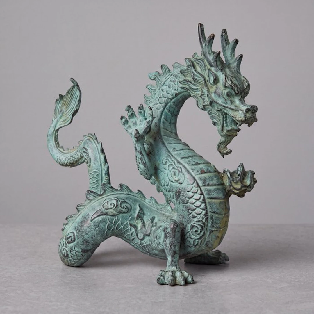 Zeer fijn gedetailleerde draak - Bronze - China (No reserve price)