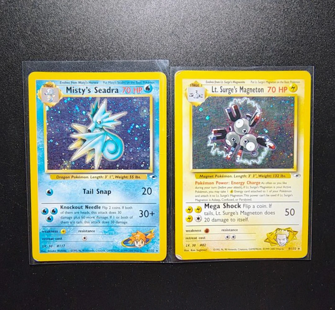 Pokémon - 2 Card - Misty's Seadra Holo - Lt