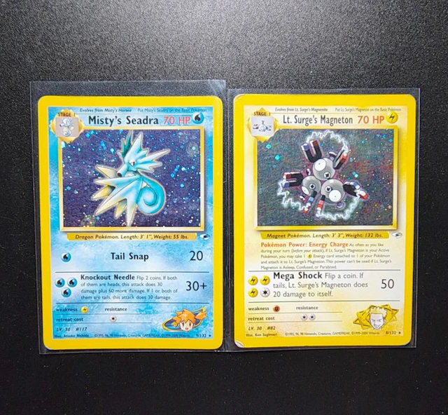 Pokémon - 2 Card - Misty's Seadra Holo - Lt