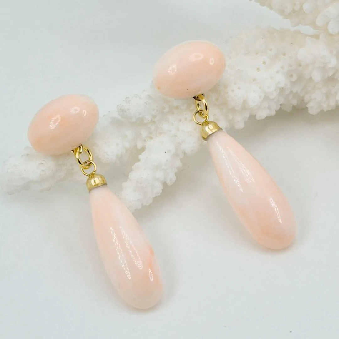 Coral - Silver - Earrings - PINK CORAL