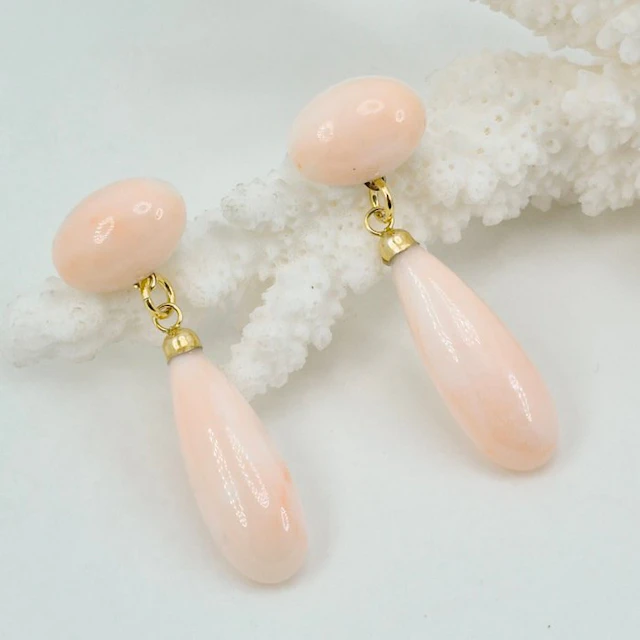 Coral - Silver - Earrings - PINK CORAL