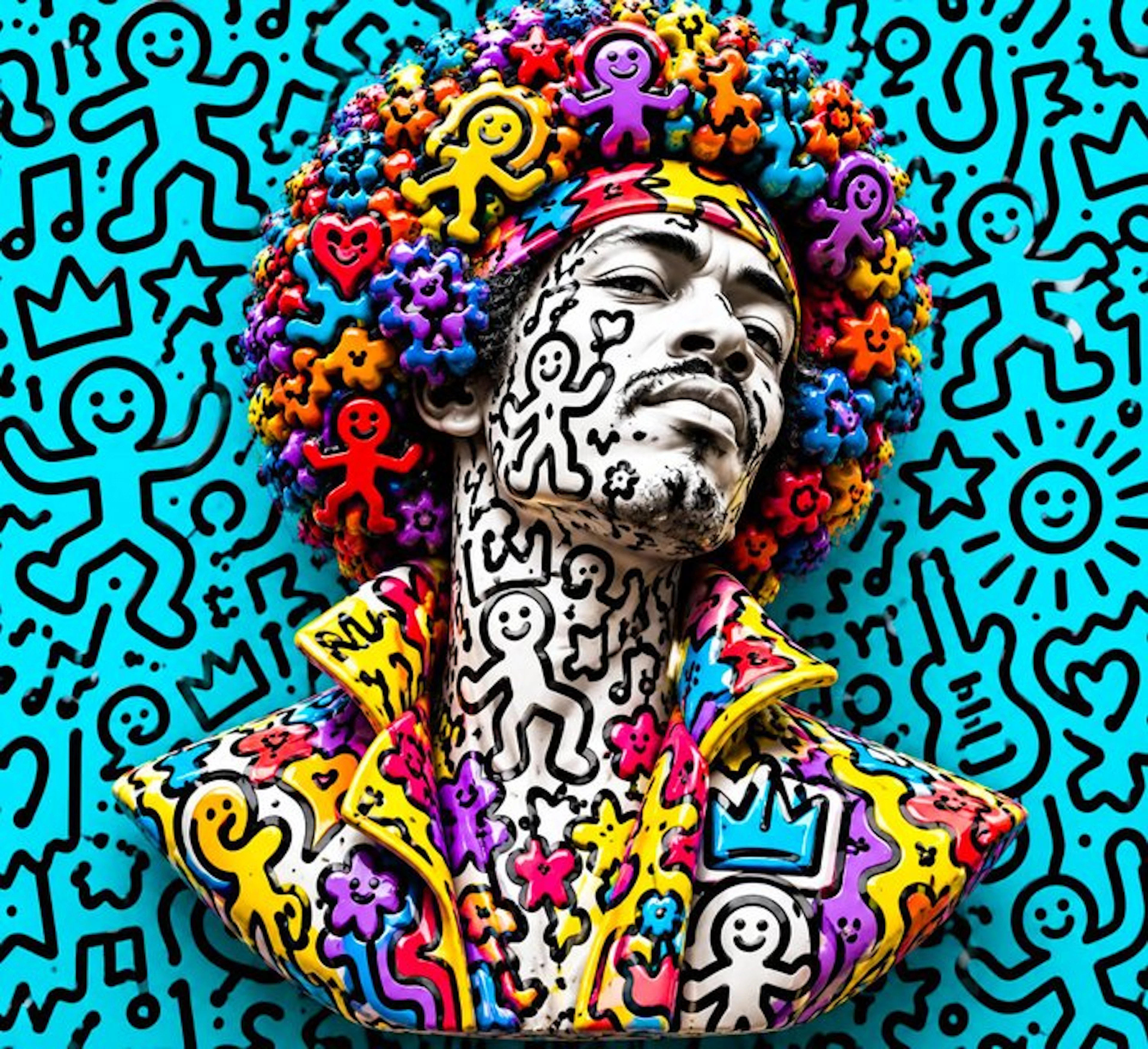 Jacon Art - The Jimi Hendrix Experience - Electric Doodle – Hendrix 3D 1/7