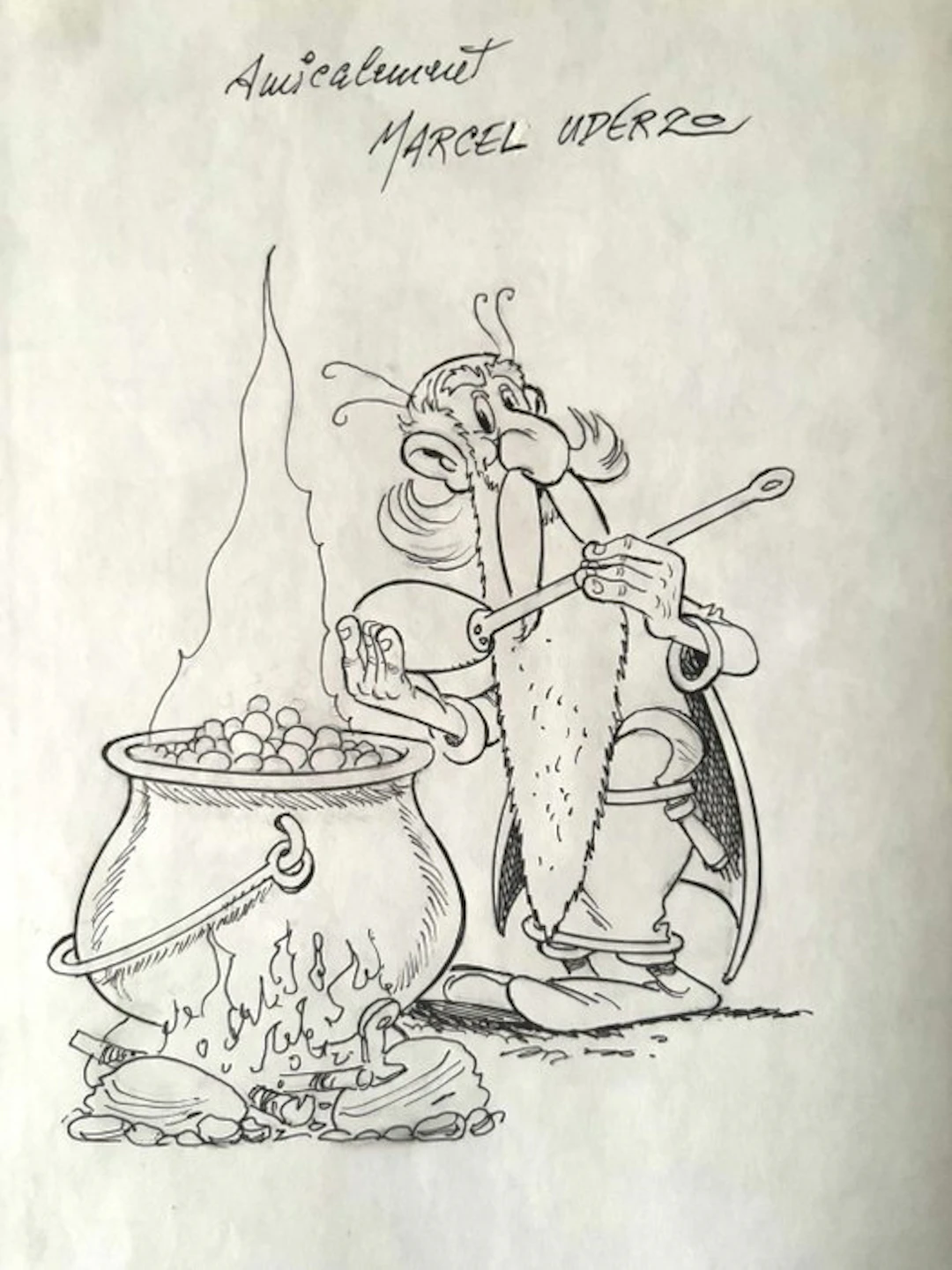 Asterix T12 + dédicace de Marcel Uderzo - C - 1 Album - Reprint - 1991