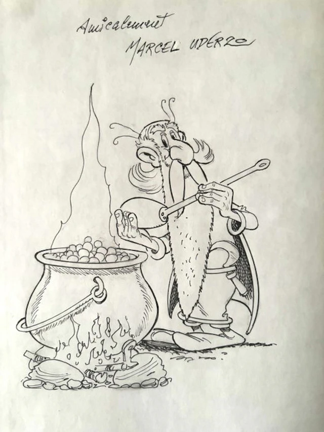 Asterix T12 + dédicace de Marcel Uderzo - C - 1 Album - Reprint - 1991