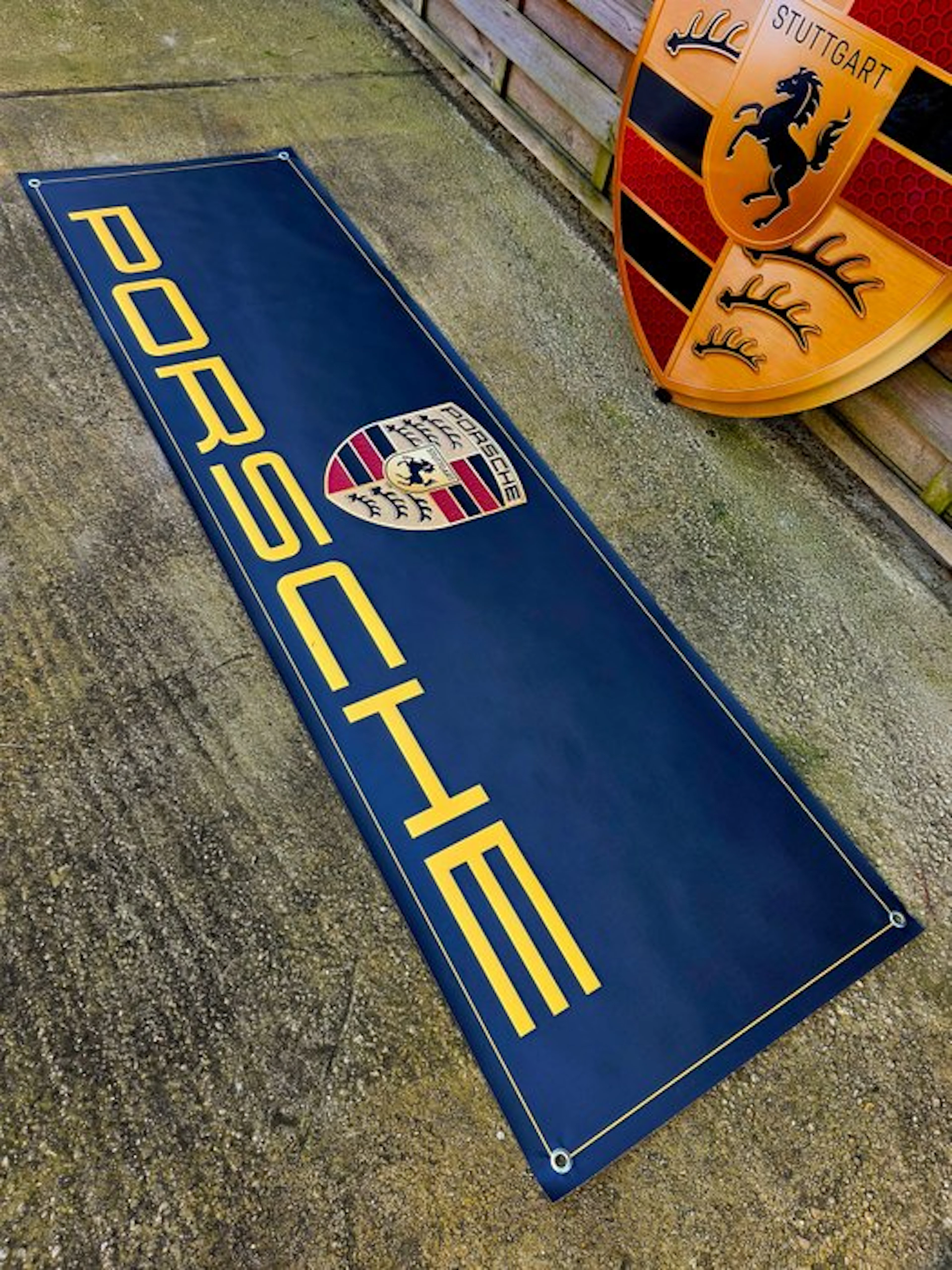 Banner - Porsche - Bannière Professionnel Pvc en 500 g/m² !! – 200 x 60 cm