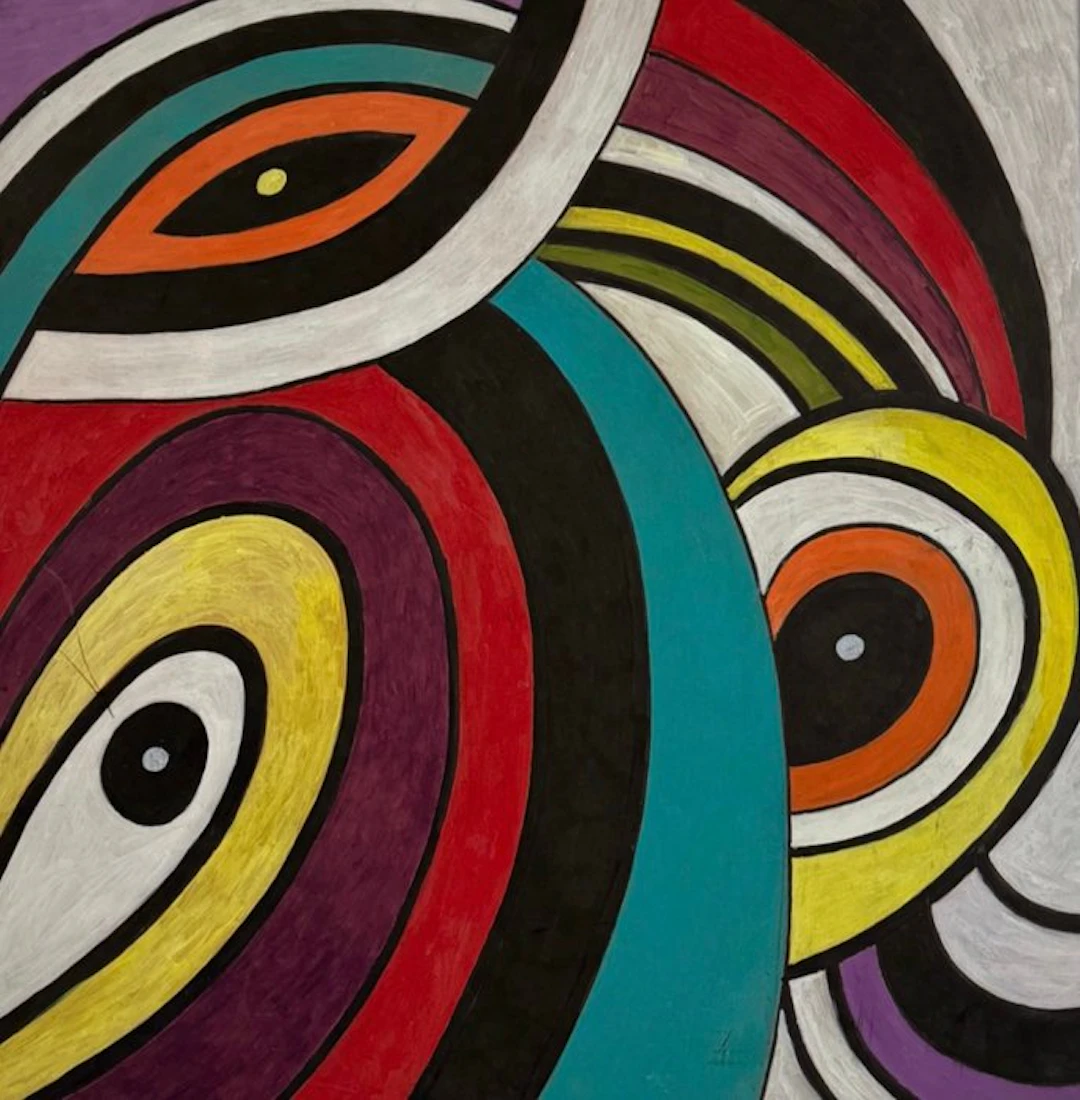 Jean-Louis Dhuit dit KESTA (1936) - Grande Abstraction « Comètes « de 2015