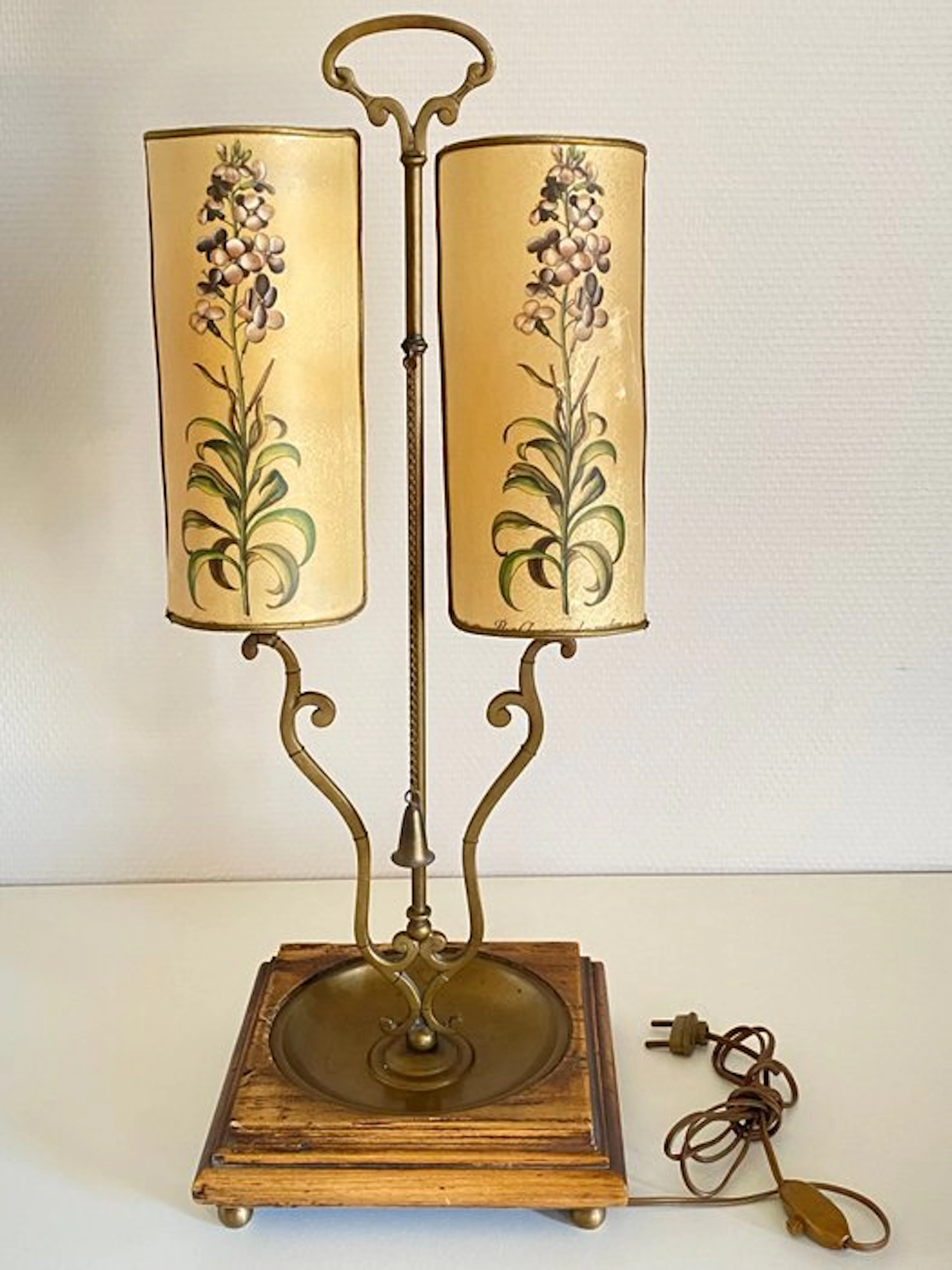 Table lamp - Brass, Wood