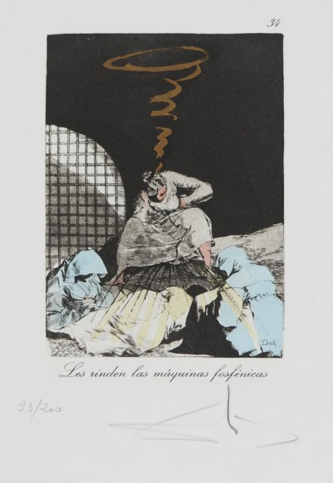 Salvador Dali (1904-1989) - Caprices de Goya: Les rinden las maquinas