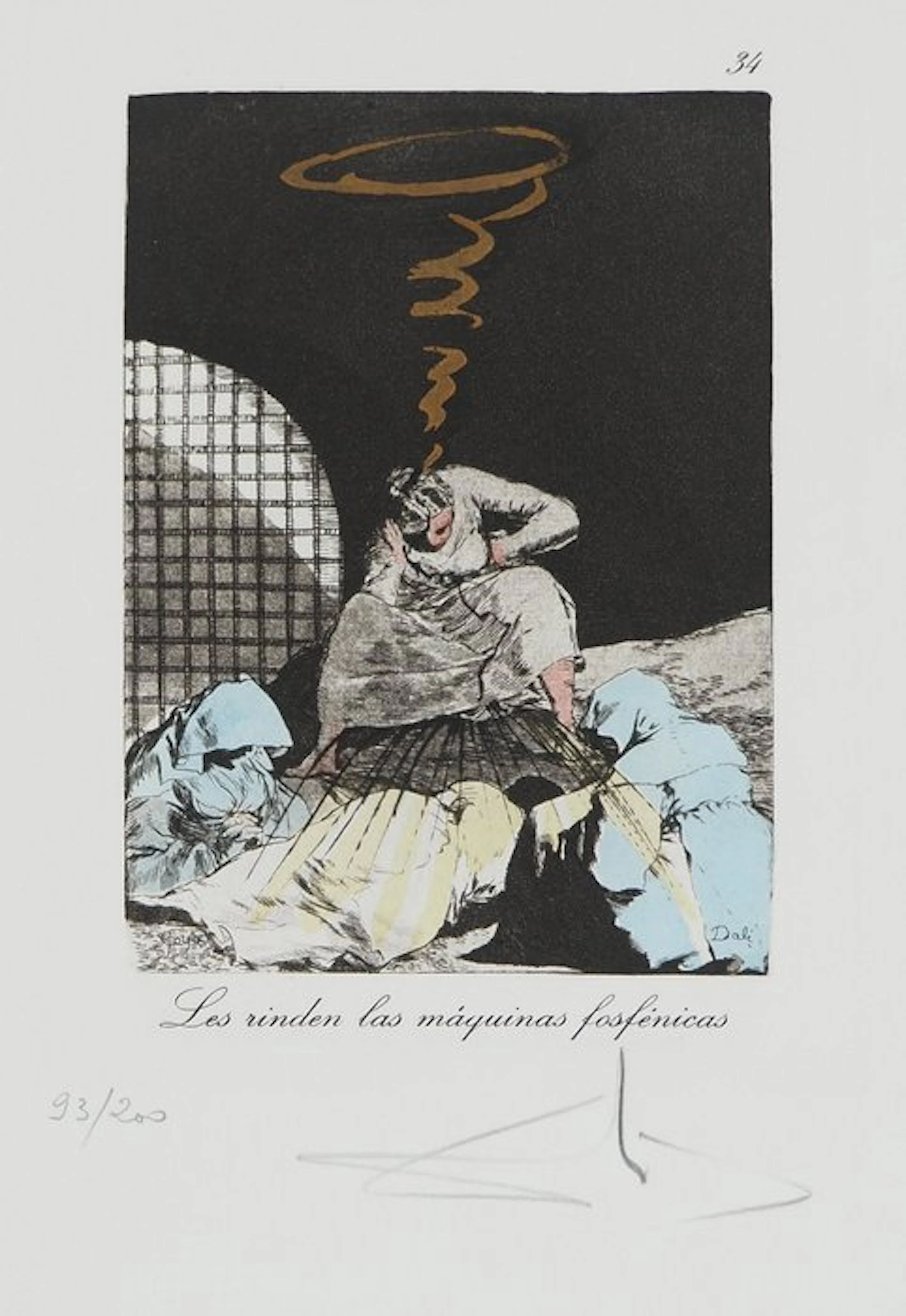 Salvador Dali (1904-1989) - Caprices de Goya: Les rinden las maquinas