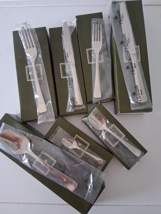 Christofle - Cutlery set for 6 (42) - Valois - Steel