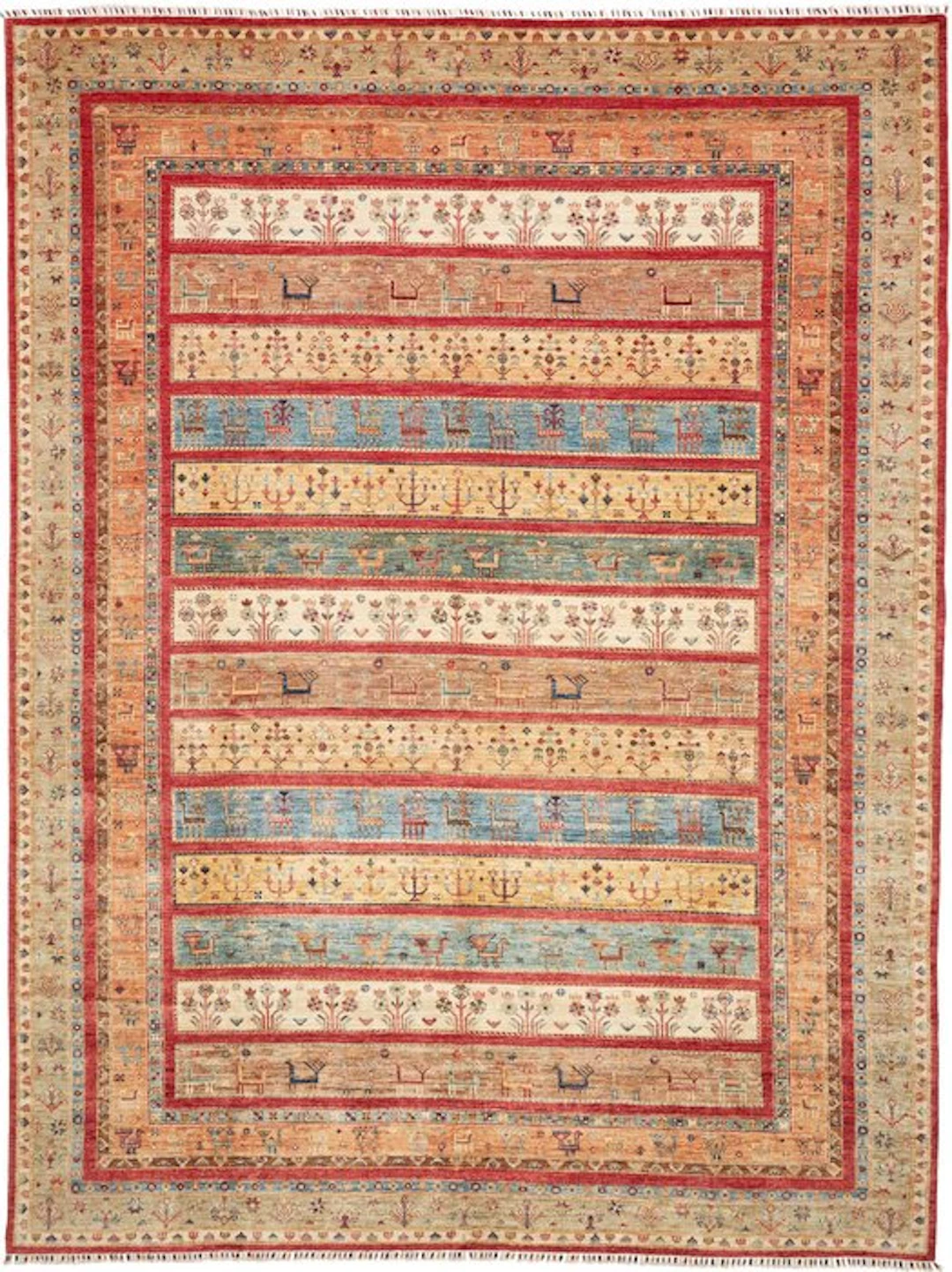 Designer Modern Rug - Samarkand - Rug - 410 cm - 303 cm - New-unused - Handmade