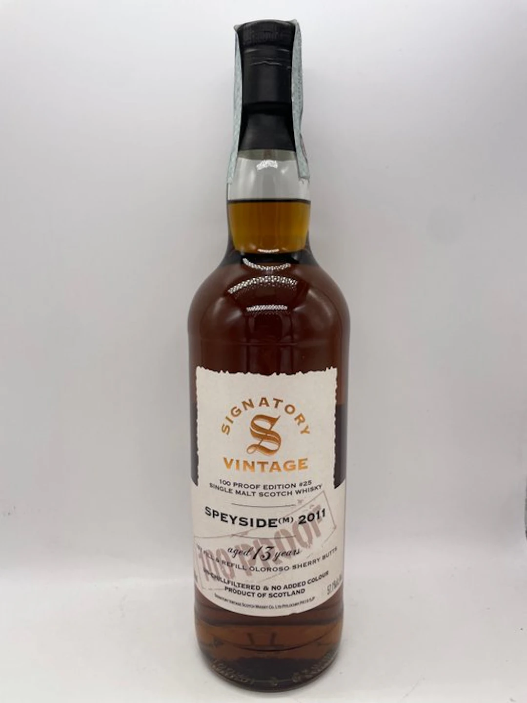Speyside (M) 2011 13 years old 100 Proof Edition #25 - Signatory Vintage - b