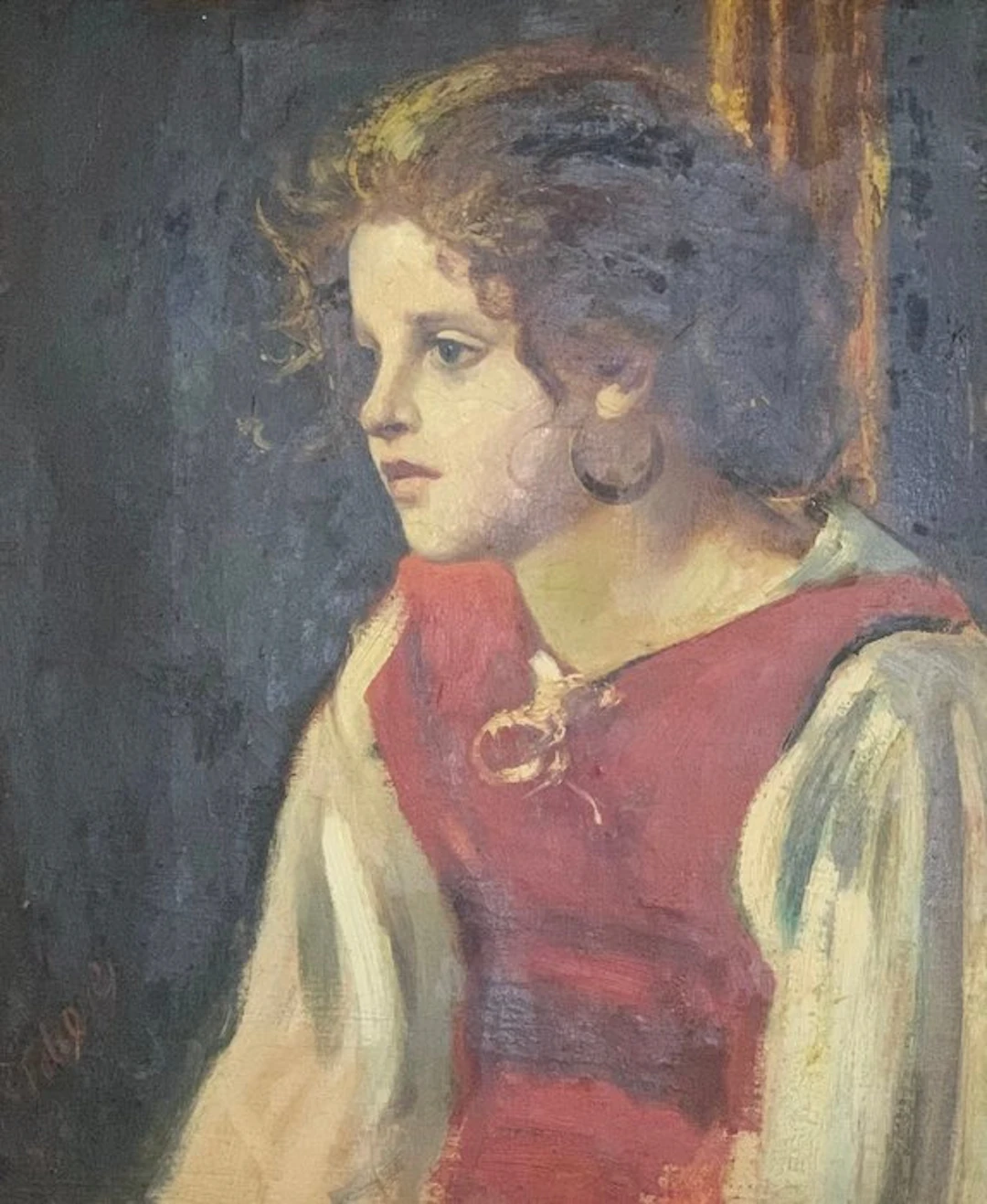 Italian school (XIX) - Ritratto di giovane donna