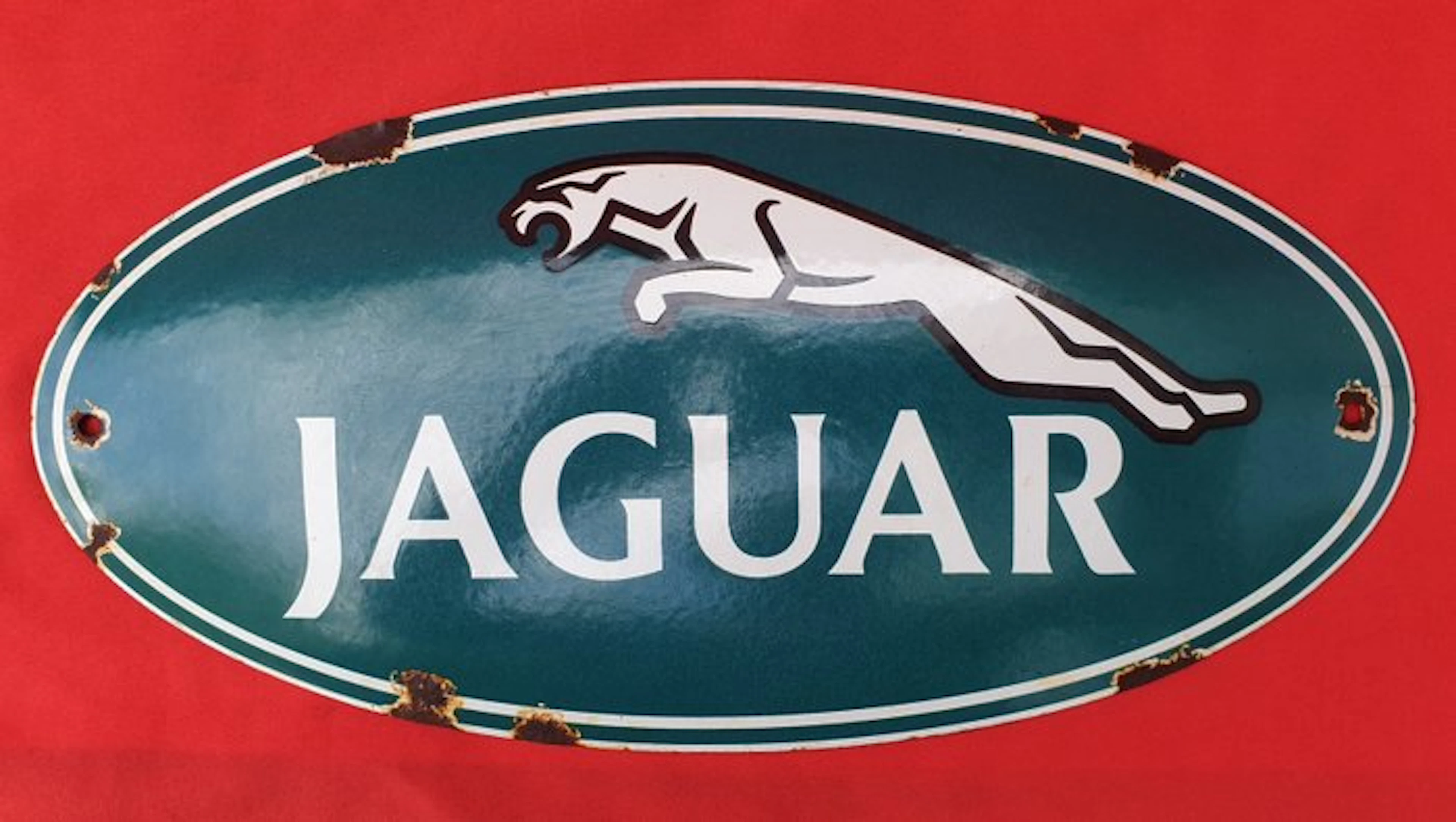 Aus Nachlass Originales 70iger Jahre - JAGUAR - Enamel sign - Enamel, Metal