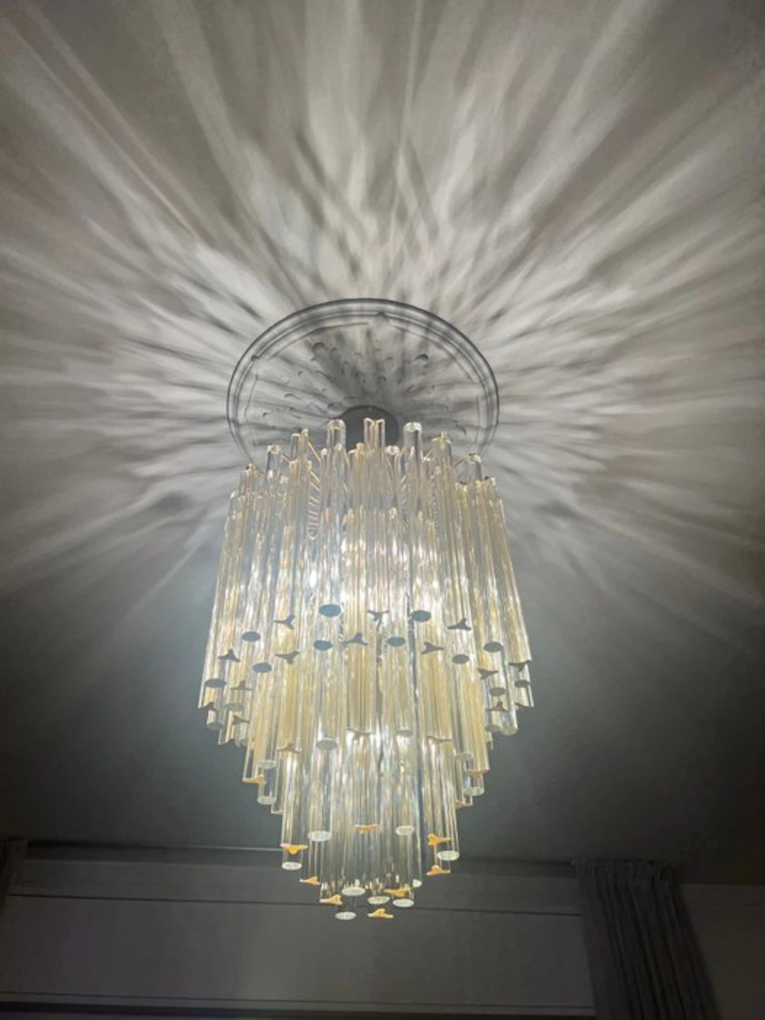Chandelier - Glass, Metal, Brass