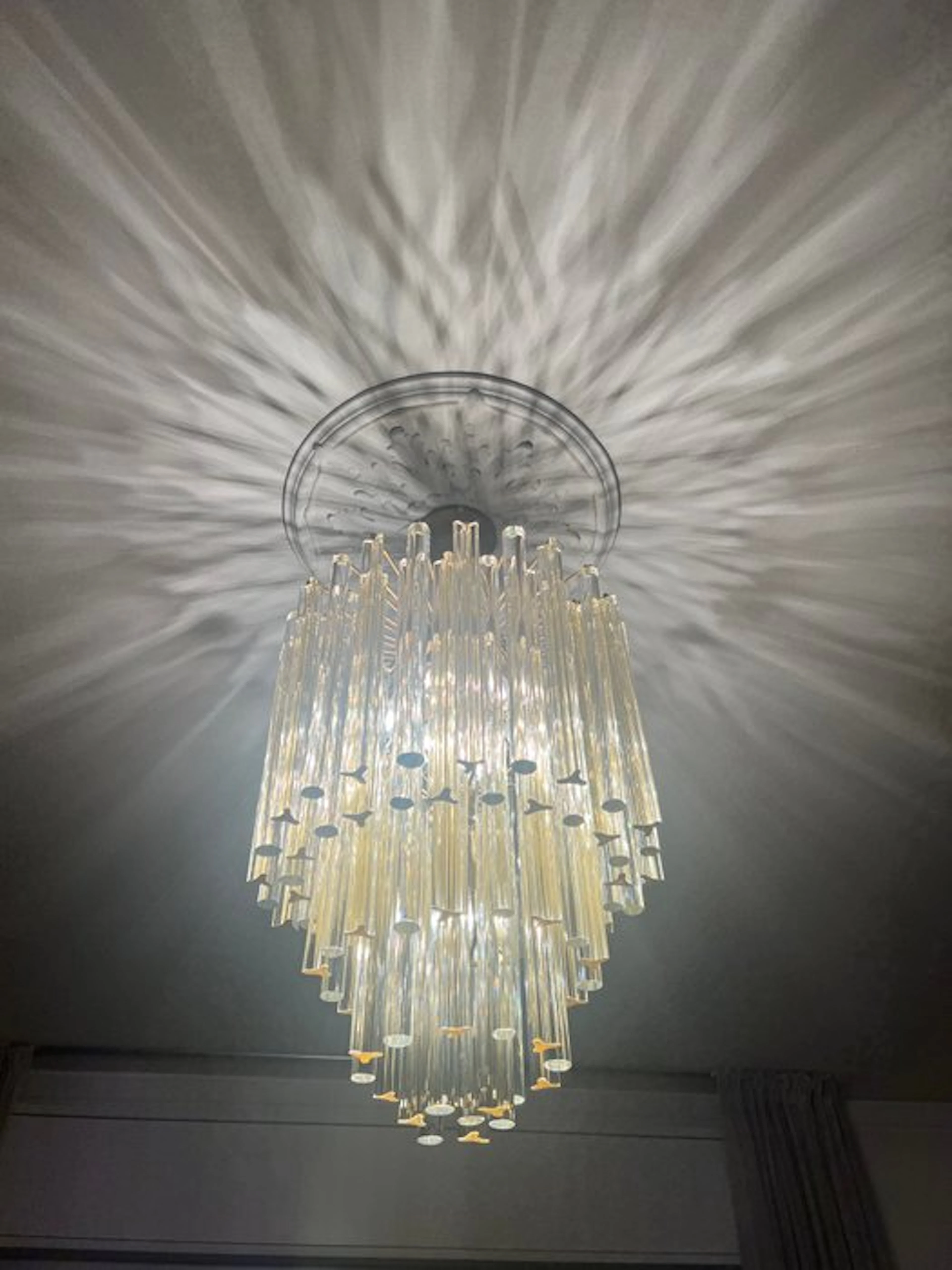 Chandelier - Glass, Metal, Brass
