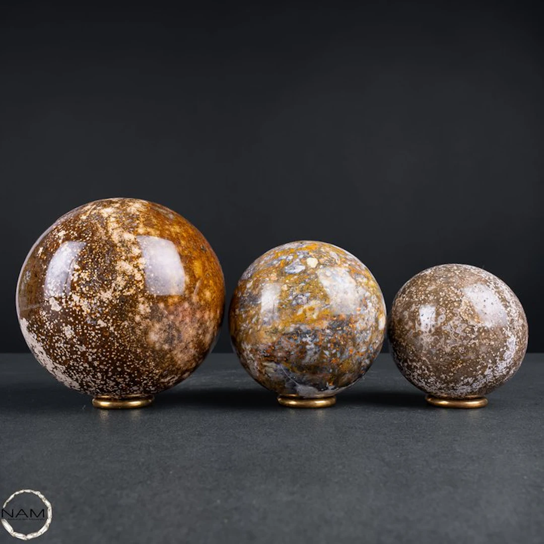 Oceanjaspis Sphere – Unique Natural Art with Fascinating...