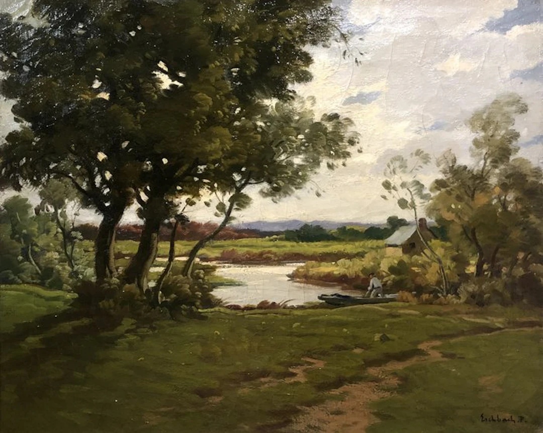 Paul André Jean Eschbach (1881-1961) - Aubord de l'Eau