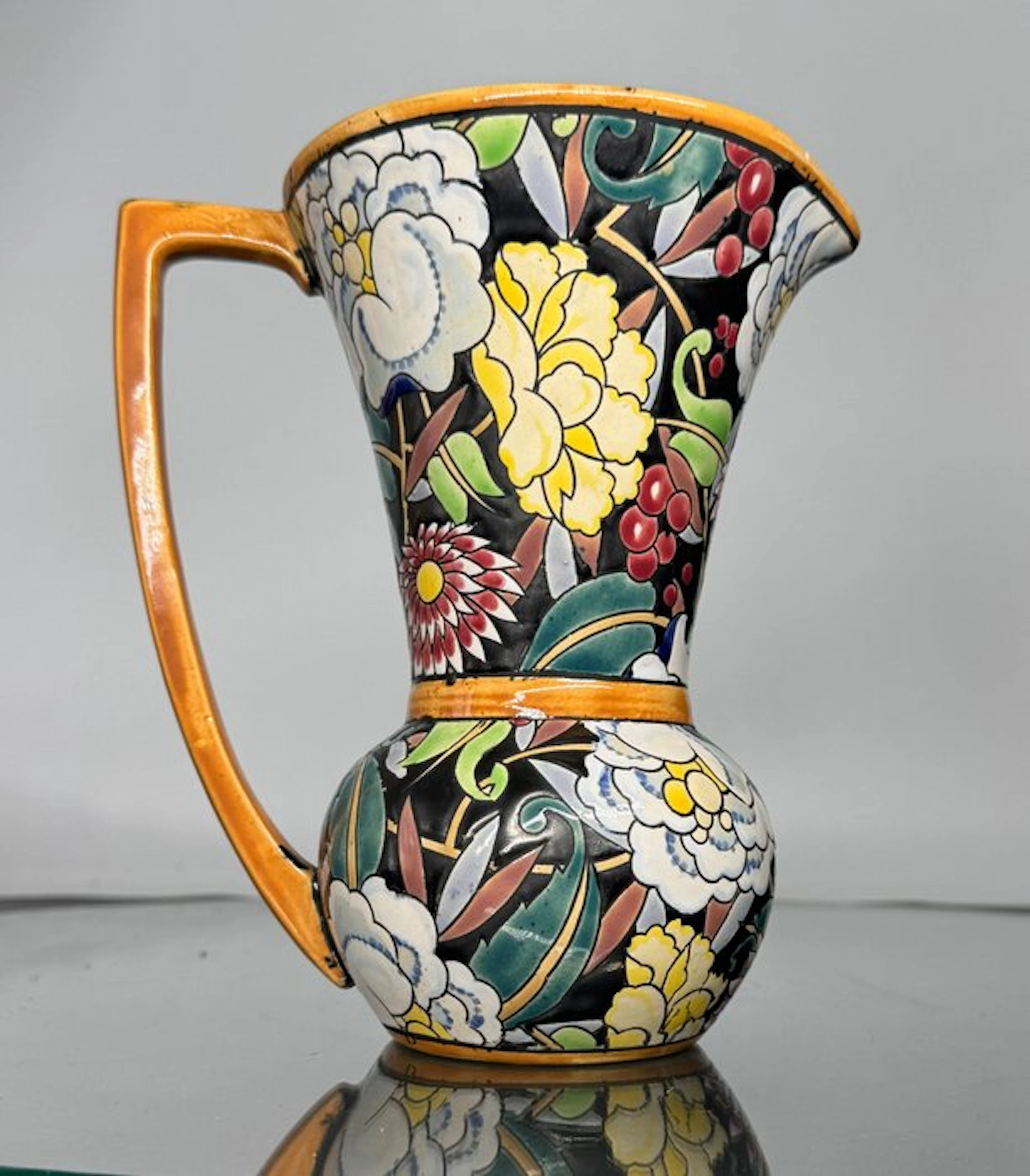 Boch Frères - Raymond Chevalier - Vase - 1472 - Creamware - Pichet Boch