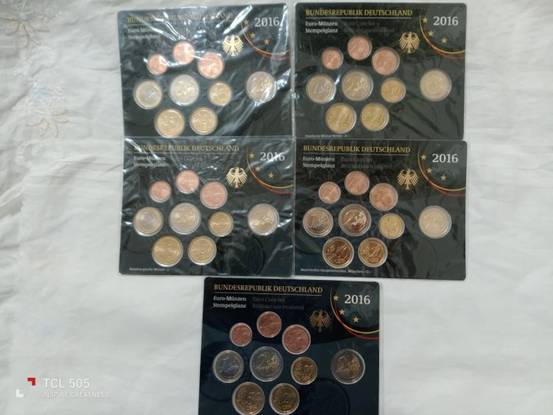 Germany. Year Set (BU) 2016 "A,D,F,G,J" (5 sets) (No reserve price)