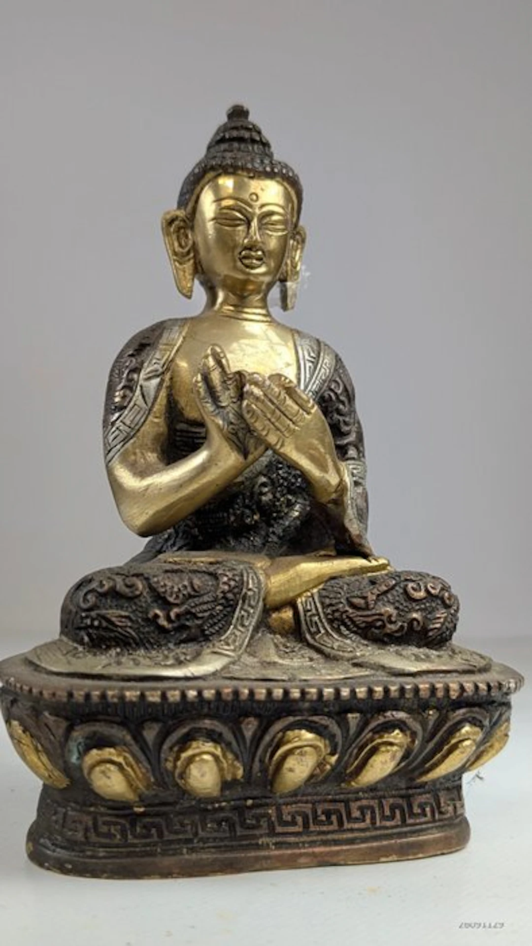 Boeddhabeeld in meditatiehouding - Bronze - Nepal (No reserve price)