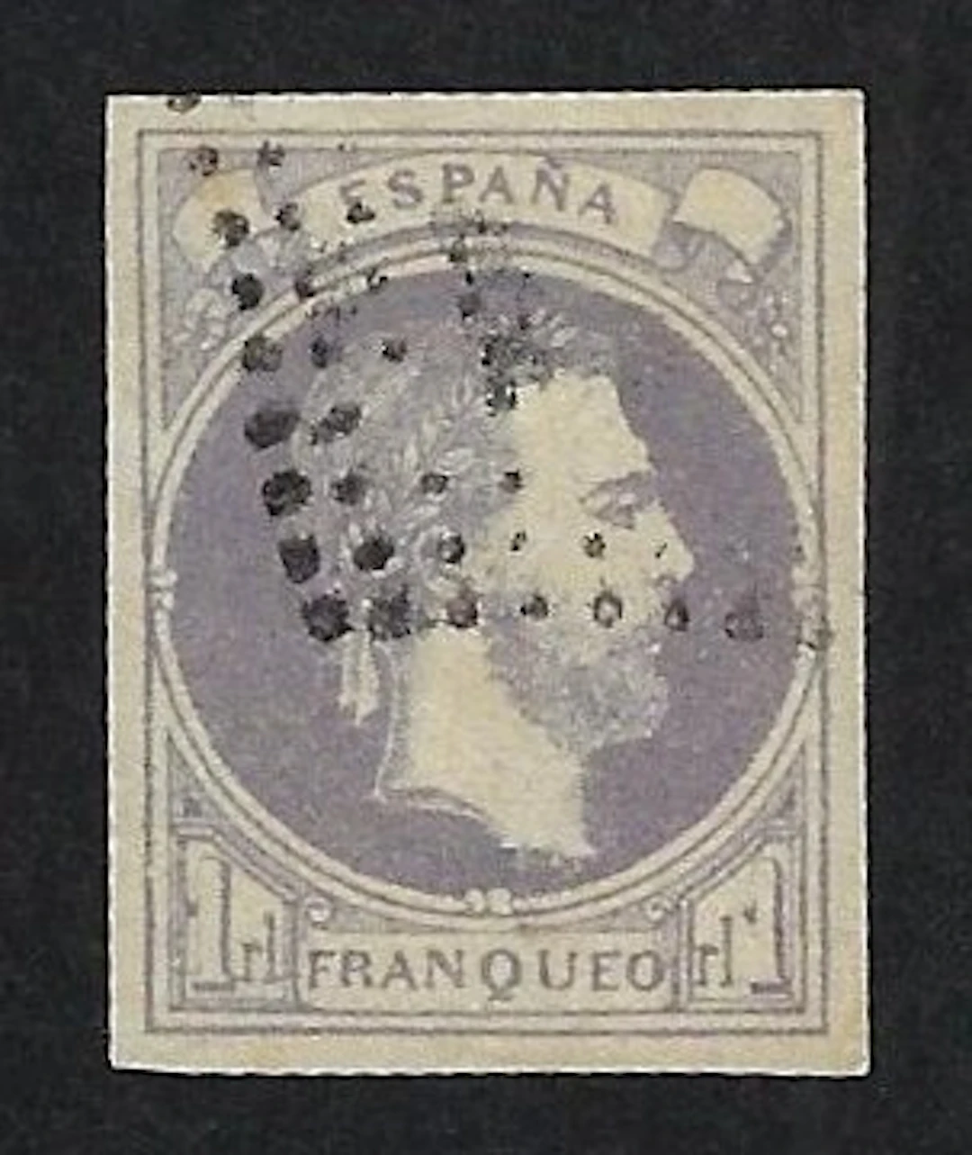 Spain 1874 - Correo Carlista 1r violeta - Edifil Nº 158