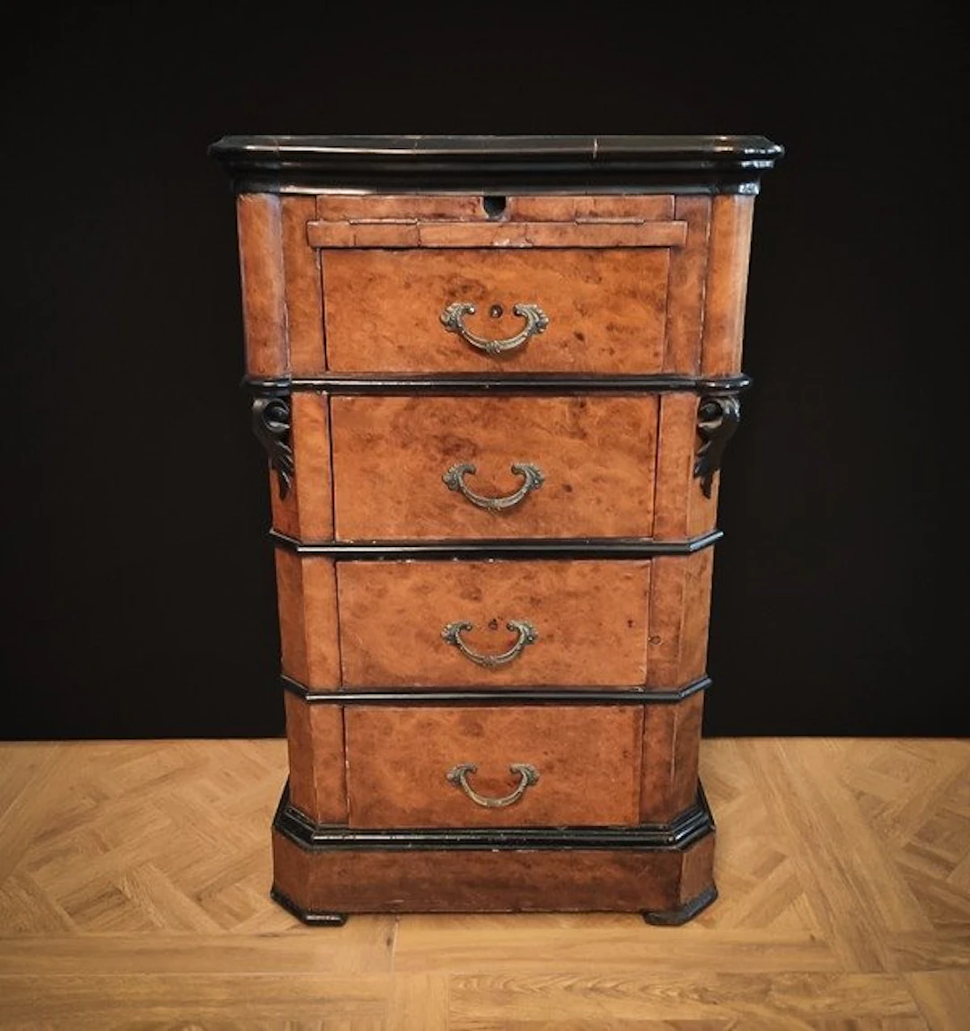 Side table - Wood - Antique 19th-Century Nightstand
