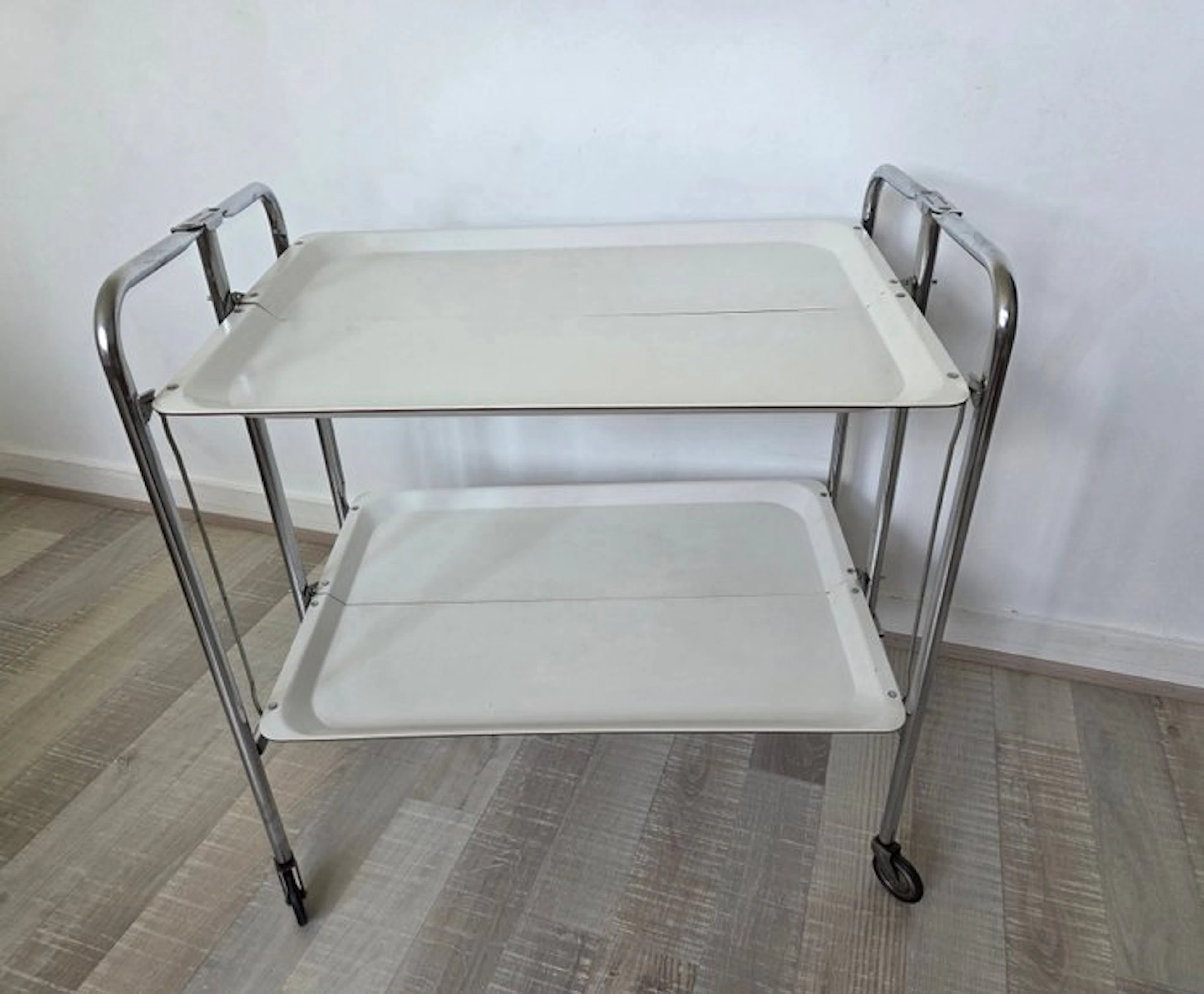 Serving trolley - Chrome plated, Melamine - Serving trolley / Side table