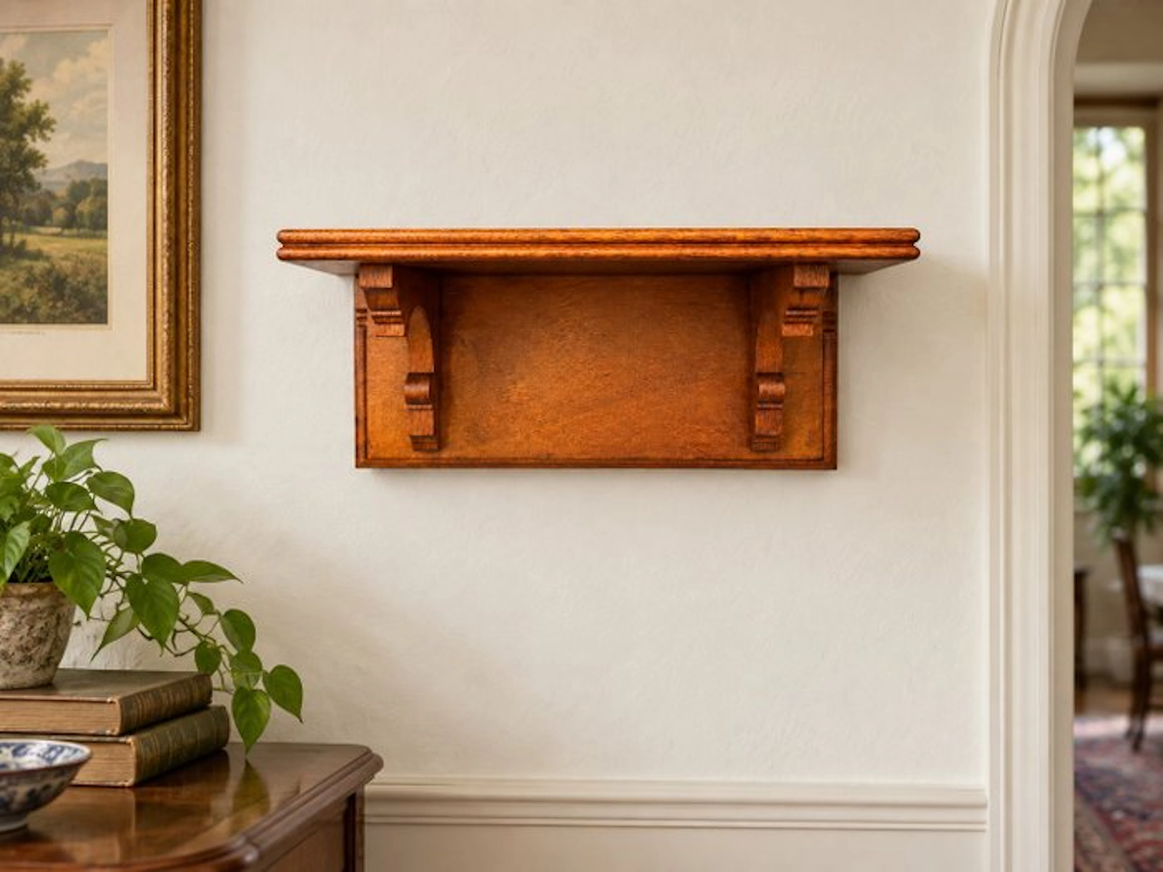 Console table - Wood - Wooden wall console