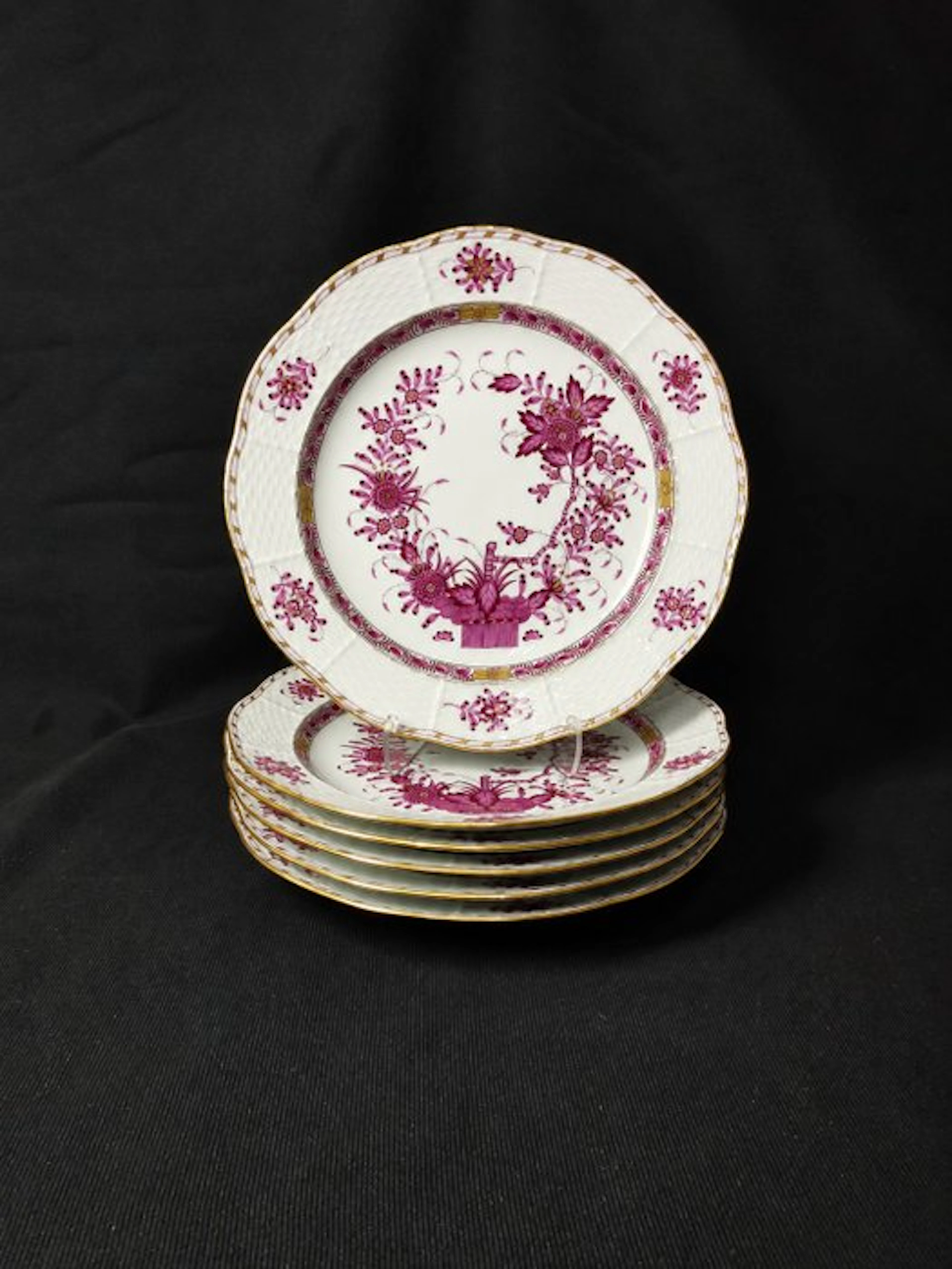 Herend - Apponyi viola - Piatti da cena - D.25cm - 1.Wahl...