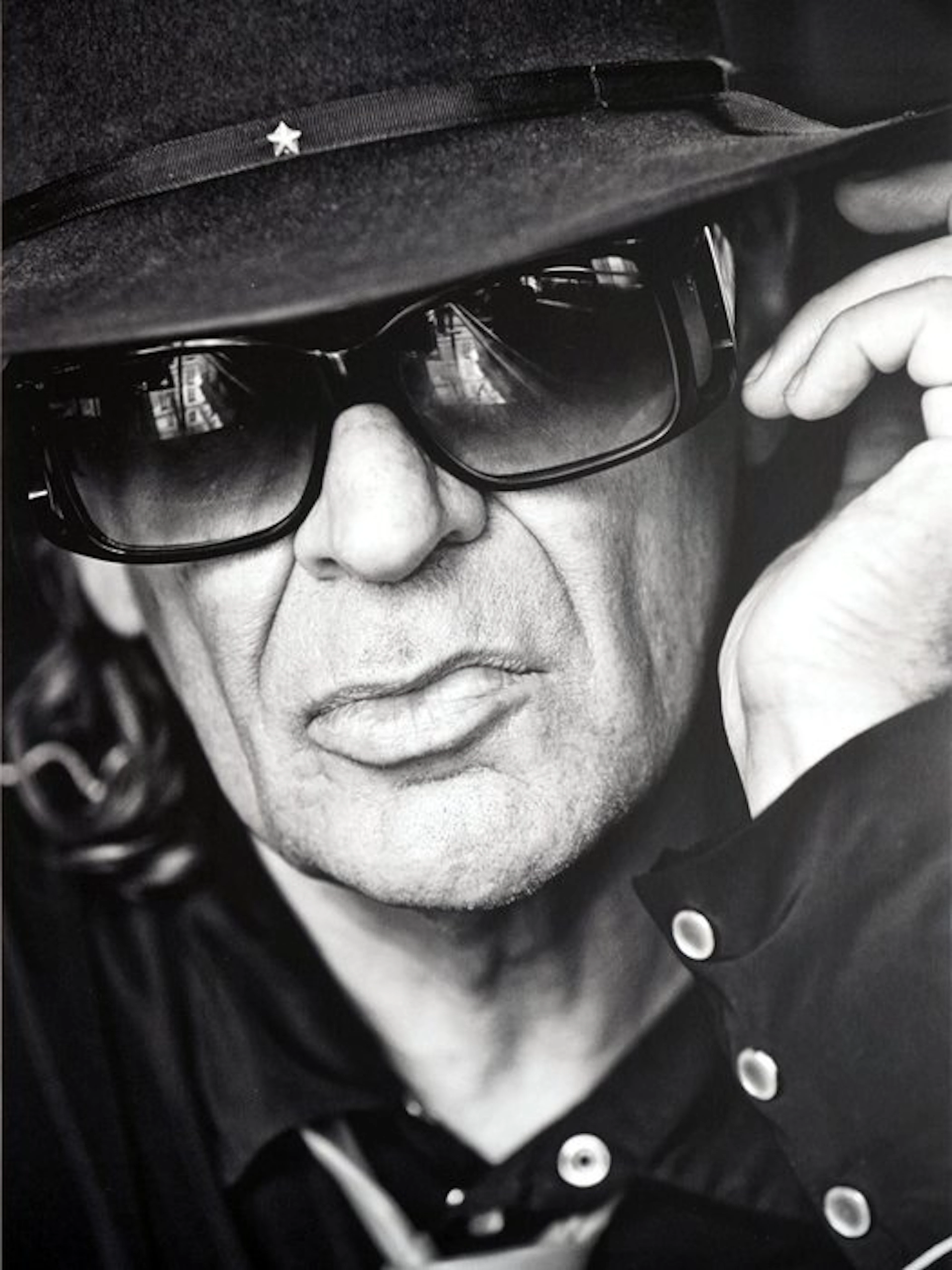 Udo Lindenberg (1946) - XXL - Ikonisches Schwarz-Weiß-Porträt - 50x32 cm