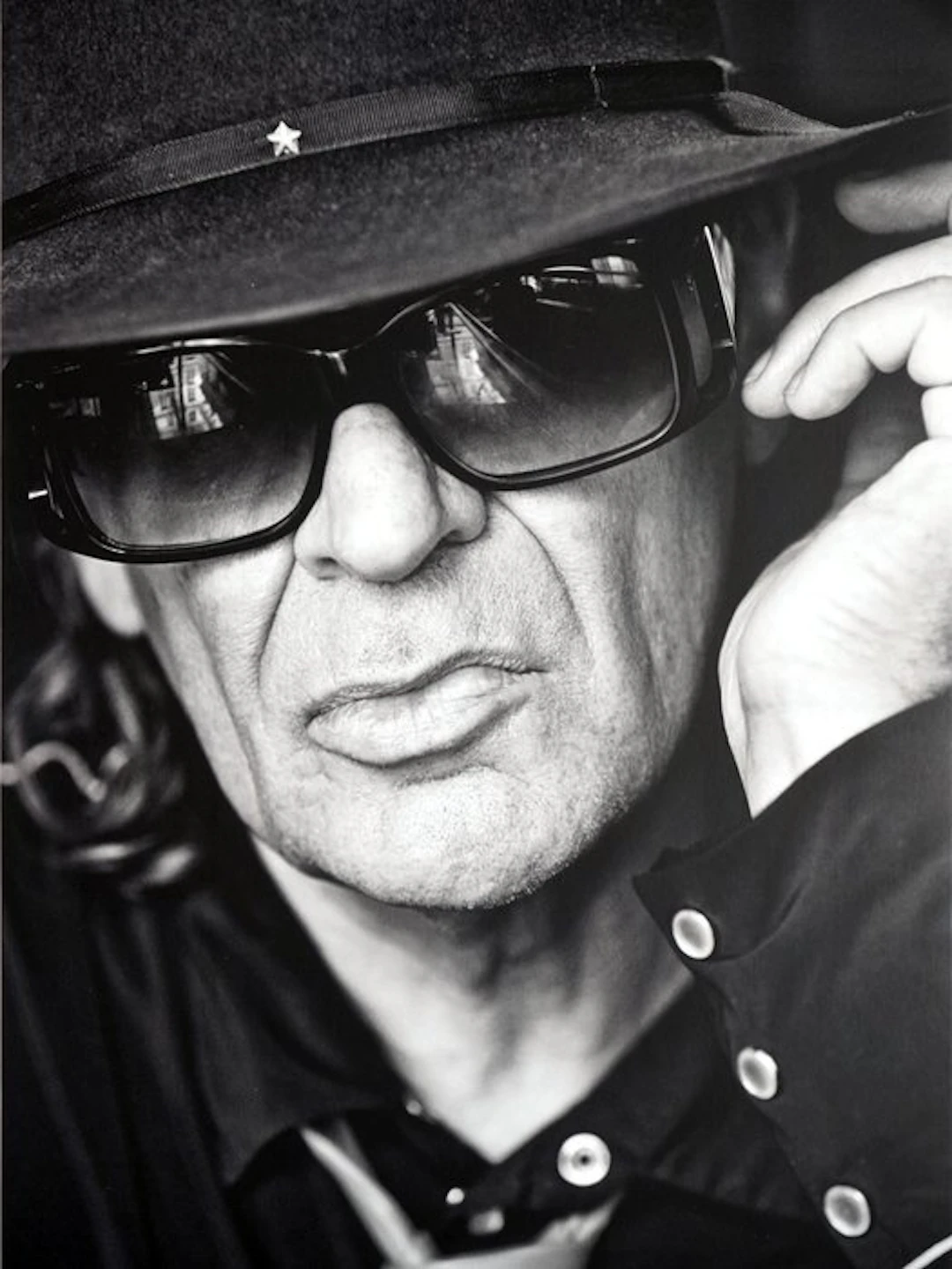 Udo Lindenberg (1946) - XXL - Ikonisches Schwarz-Weiß-Porträt - 50x32 cm
