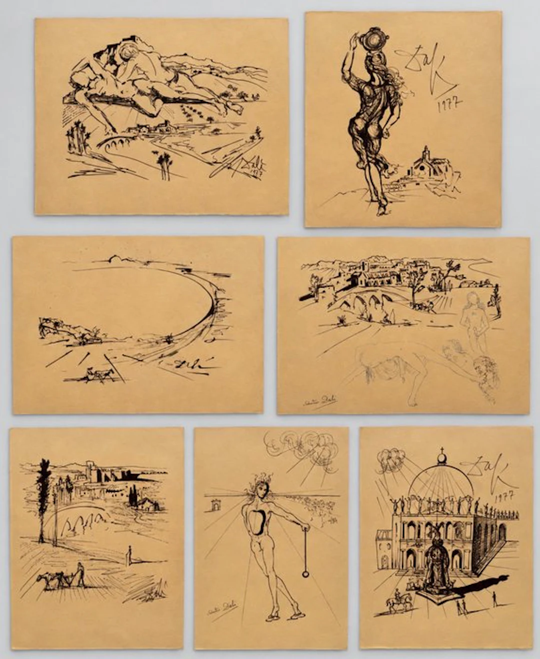 Salvador Dali (1904-1989) - 7 litografías Del libro Obras de Museo