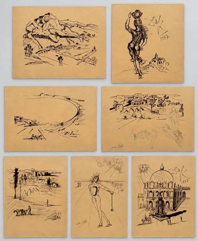 Salvador Dali (1904-1989) - 7 litografías Del libro Obras de Museo