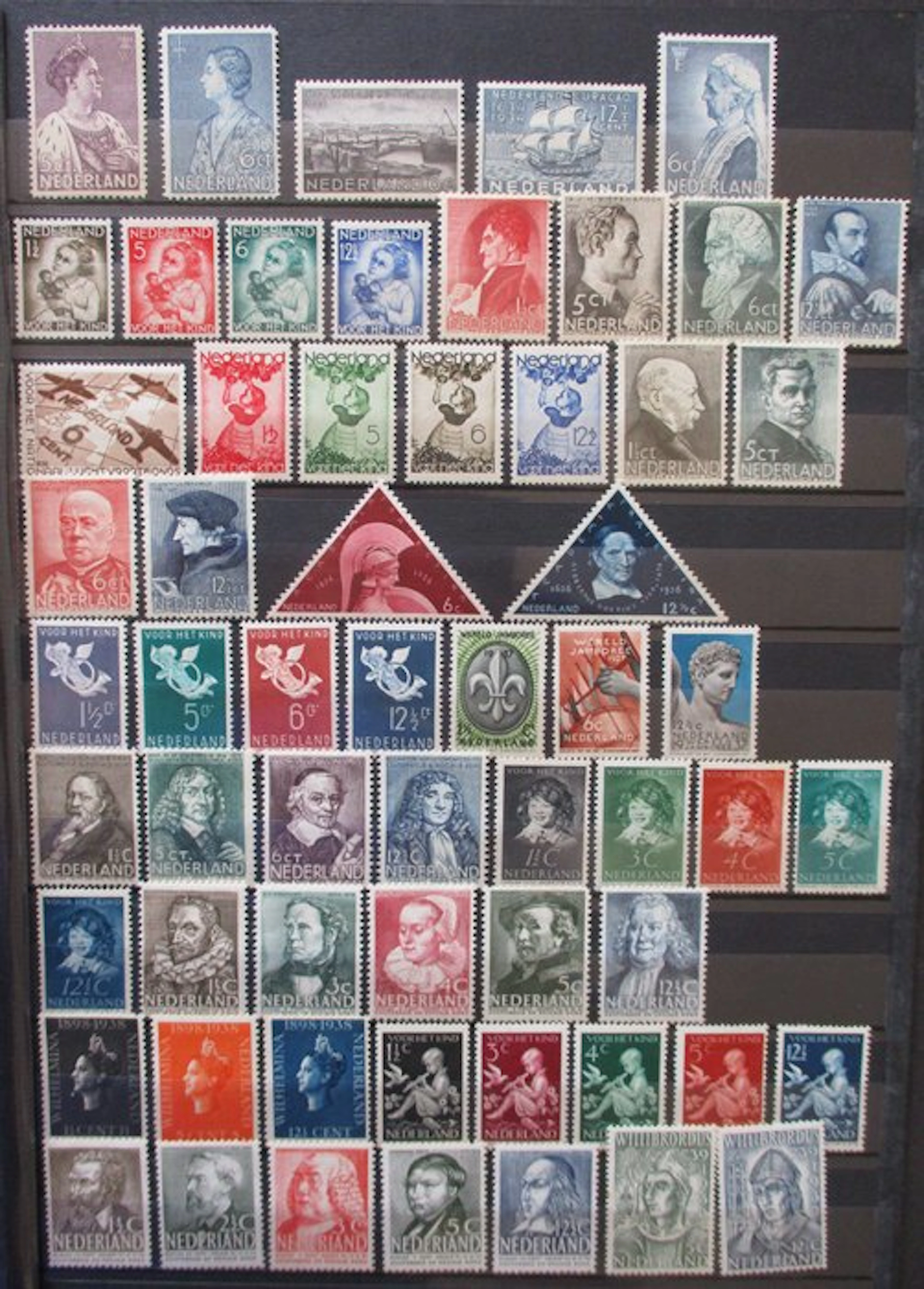 Netherlands 1934/1952 - Sheet with unused/mint stamps