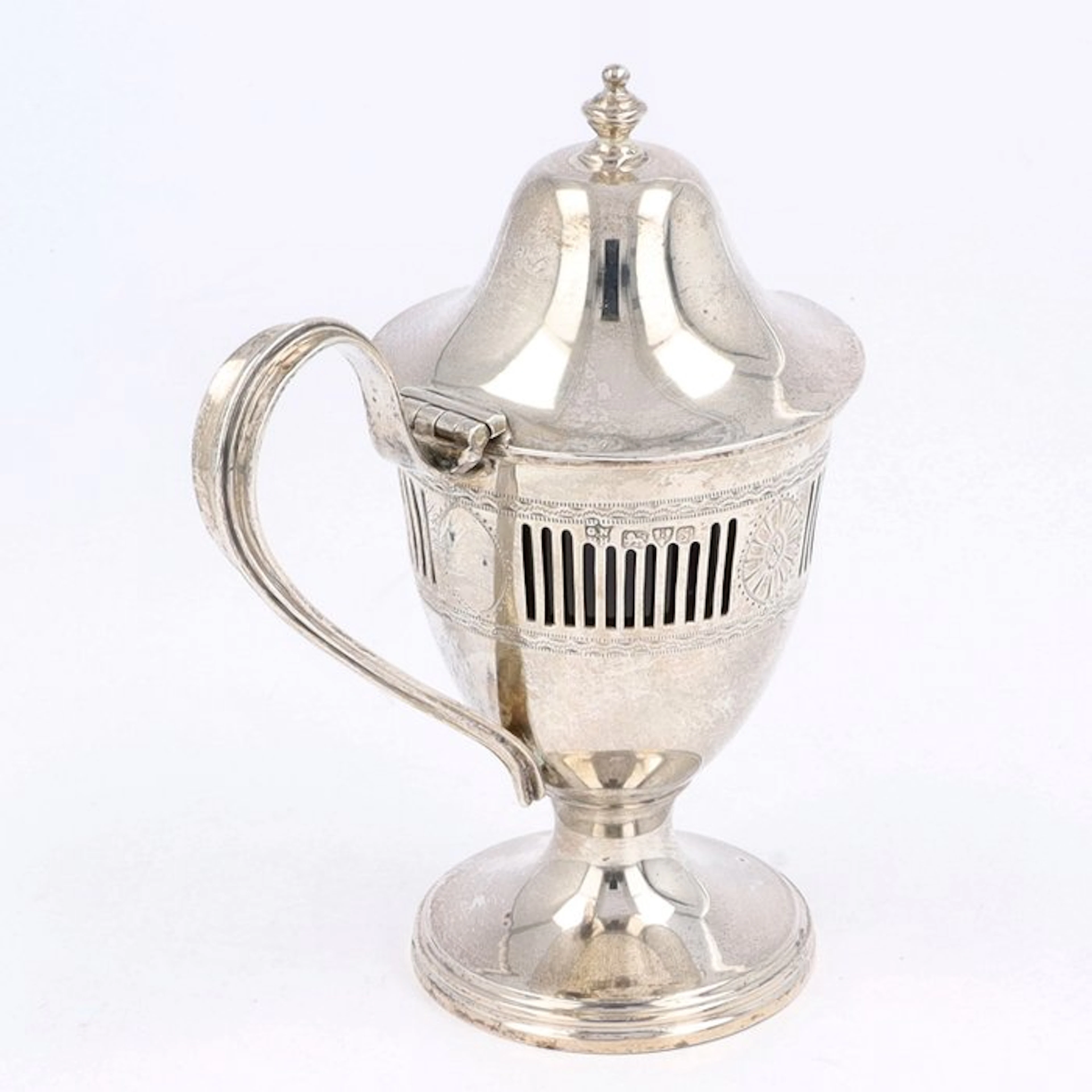 Mosterdpot - George Nathan & Ridley Hayes - Chester, 1909 - Jar - .925 silver