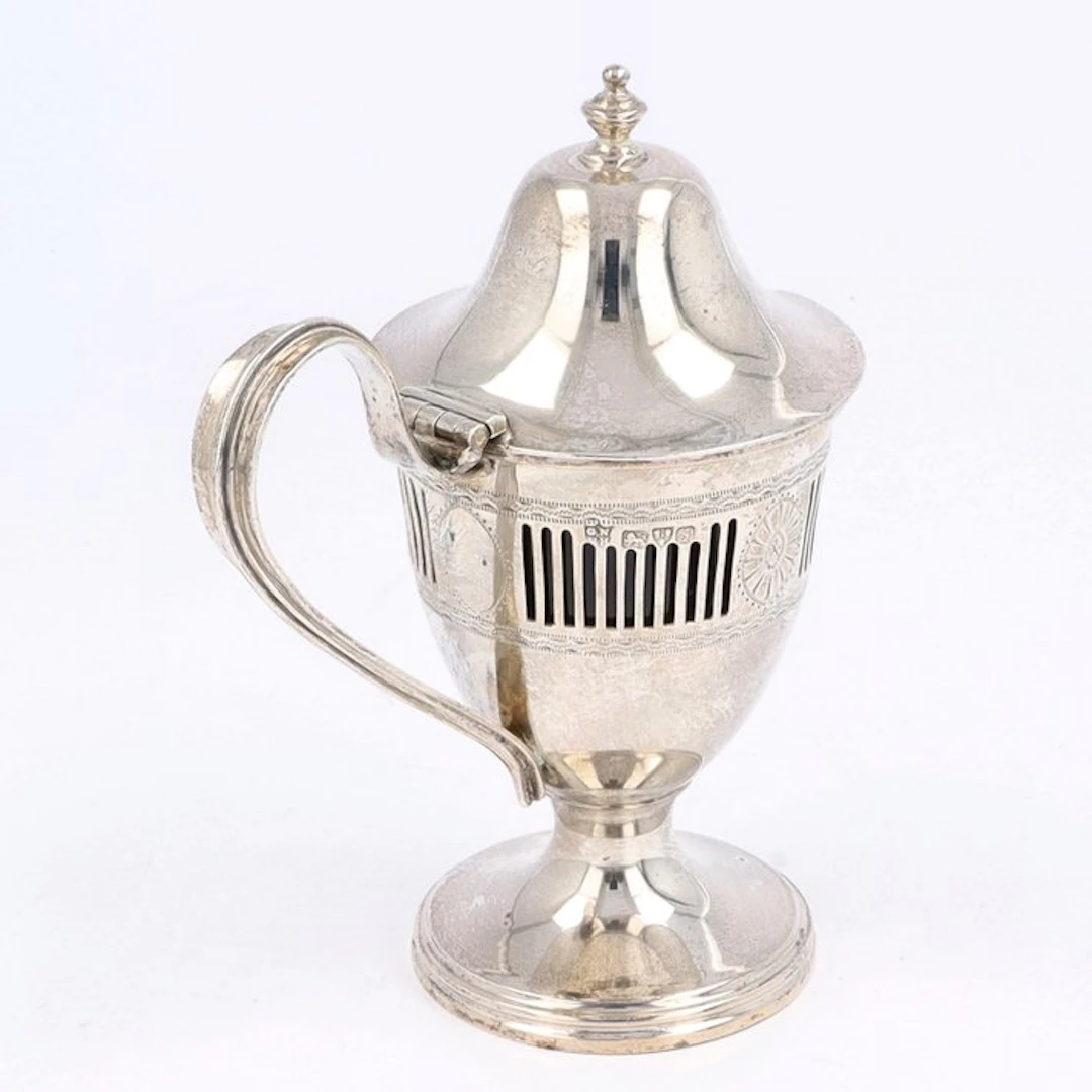 Mosterdpot - George Nathan & Ridley Hayes - Chester, 1909 - Jar - .925 silver