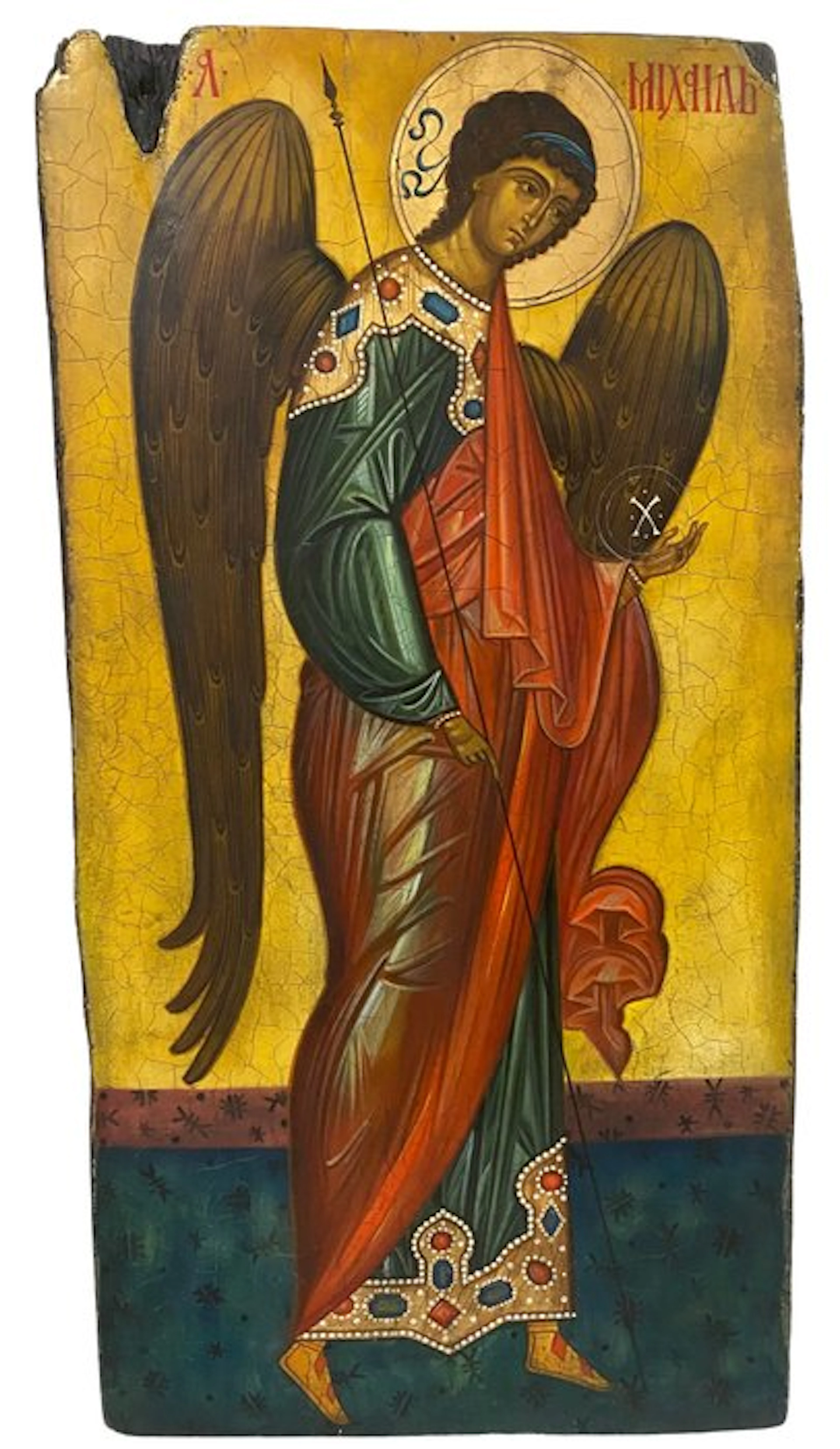 Icon - Archangel Michael - Wood - Hand-painted - XL - 43 x 81 cm