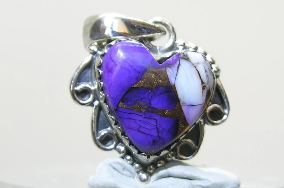 Turquoise Pendant - Height: 27 mm - Width: 18.8 mm- 3.21 g - (1)