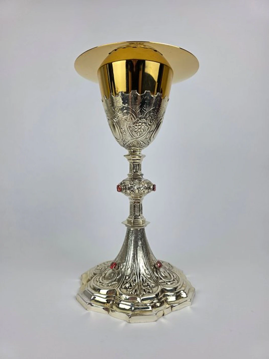 Chalice (2) - Metal, Silverplated - Large liturgical chalice