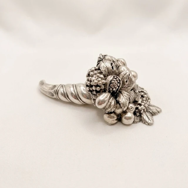 Sculpture, Cornucopia rivestita argento Fratelli Magrino - 4 cm - Silverplated