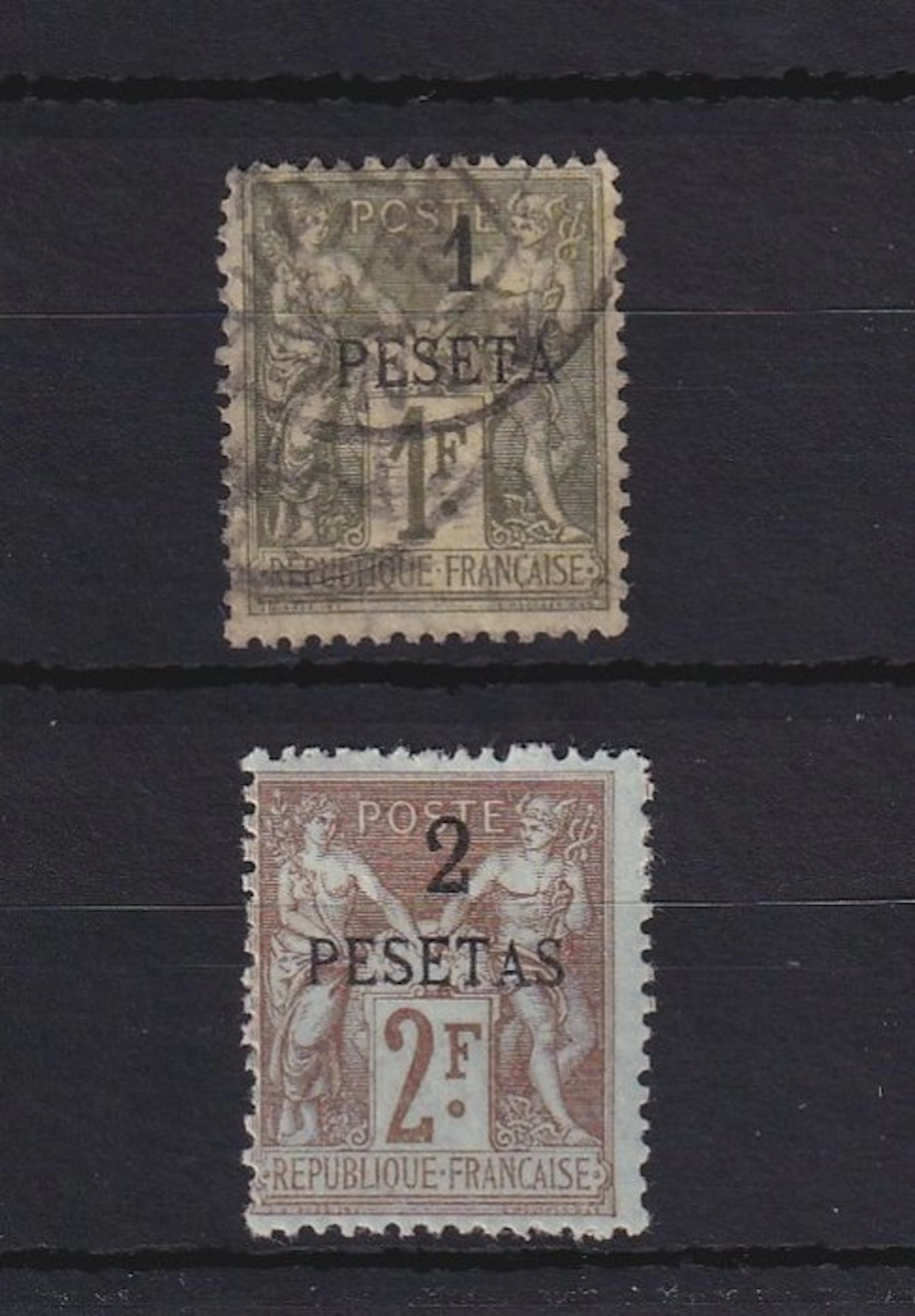 Morocco 1891/1900 - Value: €450, stamp series - Yvert n°7/8