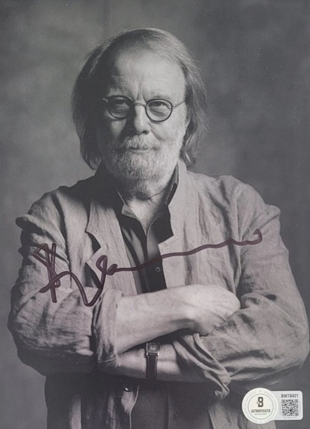 ABBA - Benny Andersson - Photo Signed by Anni-Frid Lyngstad - Beckett COA